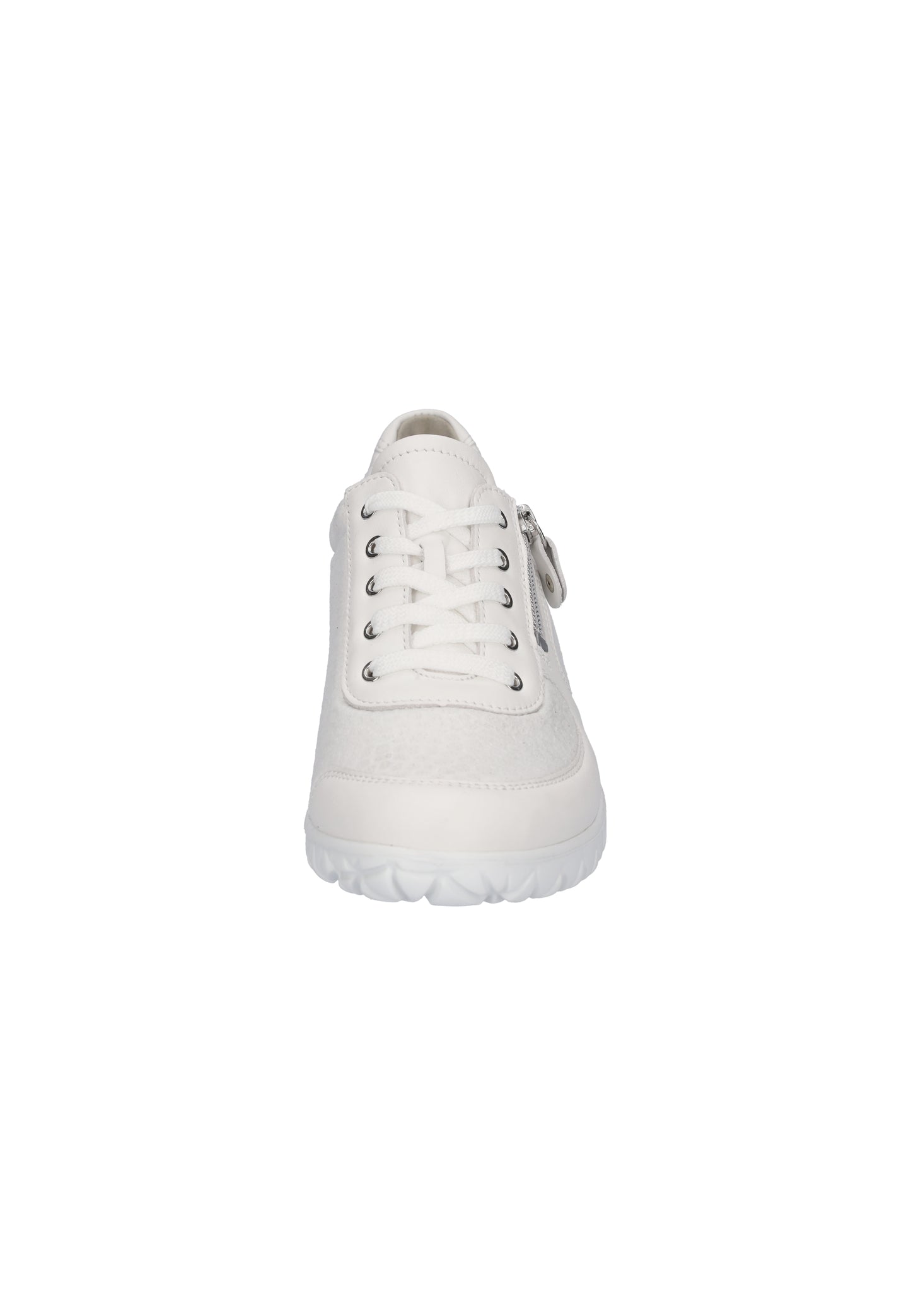 Waldlaufer H89001 238 275 White Lace & Zip Sneaker