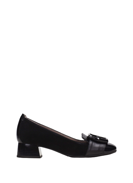 Hispanitas HI232987 Black Slip On Block Heel Pumps