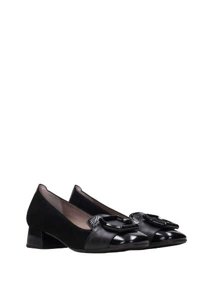 Hispanitas HI232987 Black Slip On Block Heel Pumps