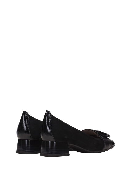 Hispanitas HI232987 Black Slip On Block Heel Pumps