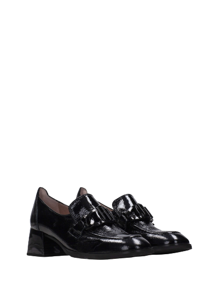 Hispanitas HI232992 Charlize Black Block Heel Moccasins