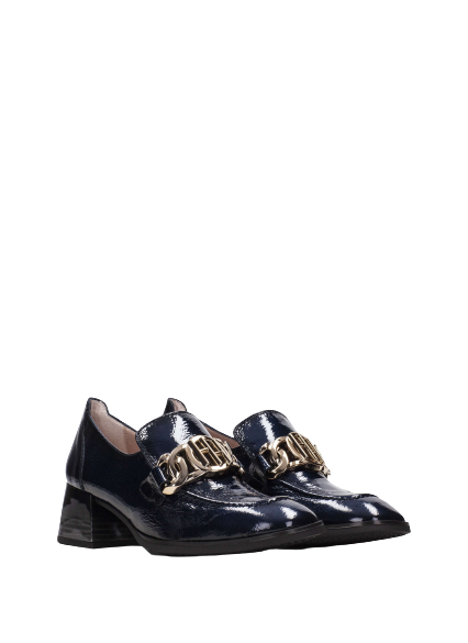 Hispanitas HI232992 Charlize Marine Navy Block Heel Moccasins