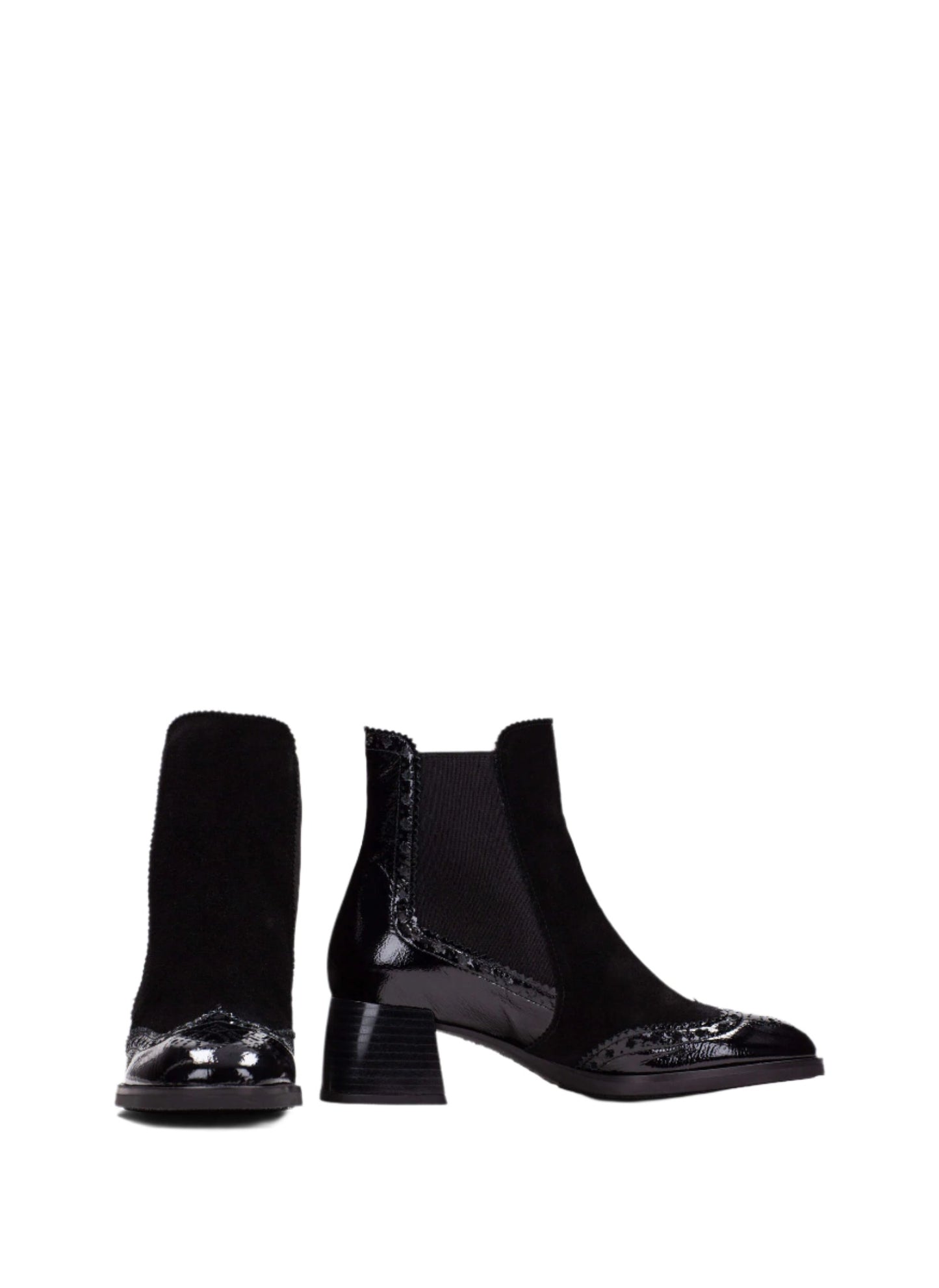Hispanitas HI243588 Black Patent & Suede Mix Boots