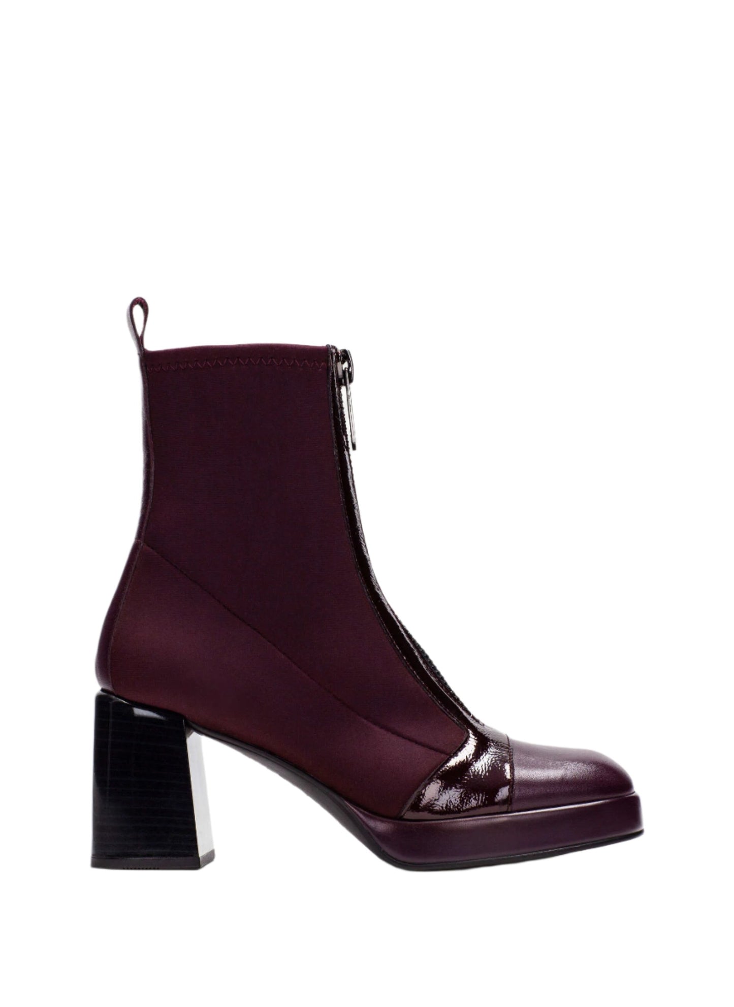 Hispanitas HI243658 Tokio Wine Ankle Boots with Front Zip