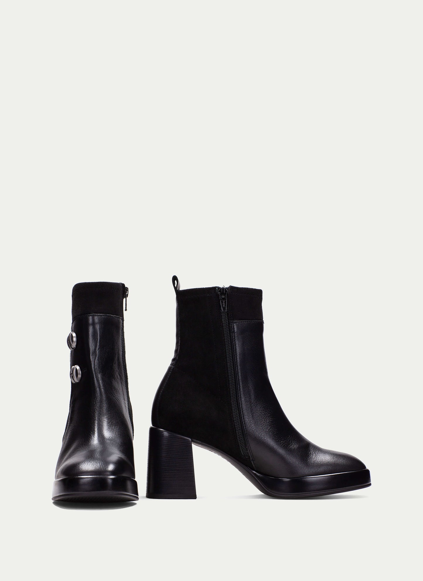 Hispanitas HI254228 Black Velour & Black Patent Boots