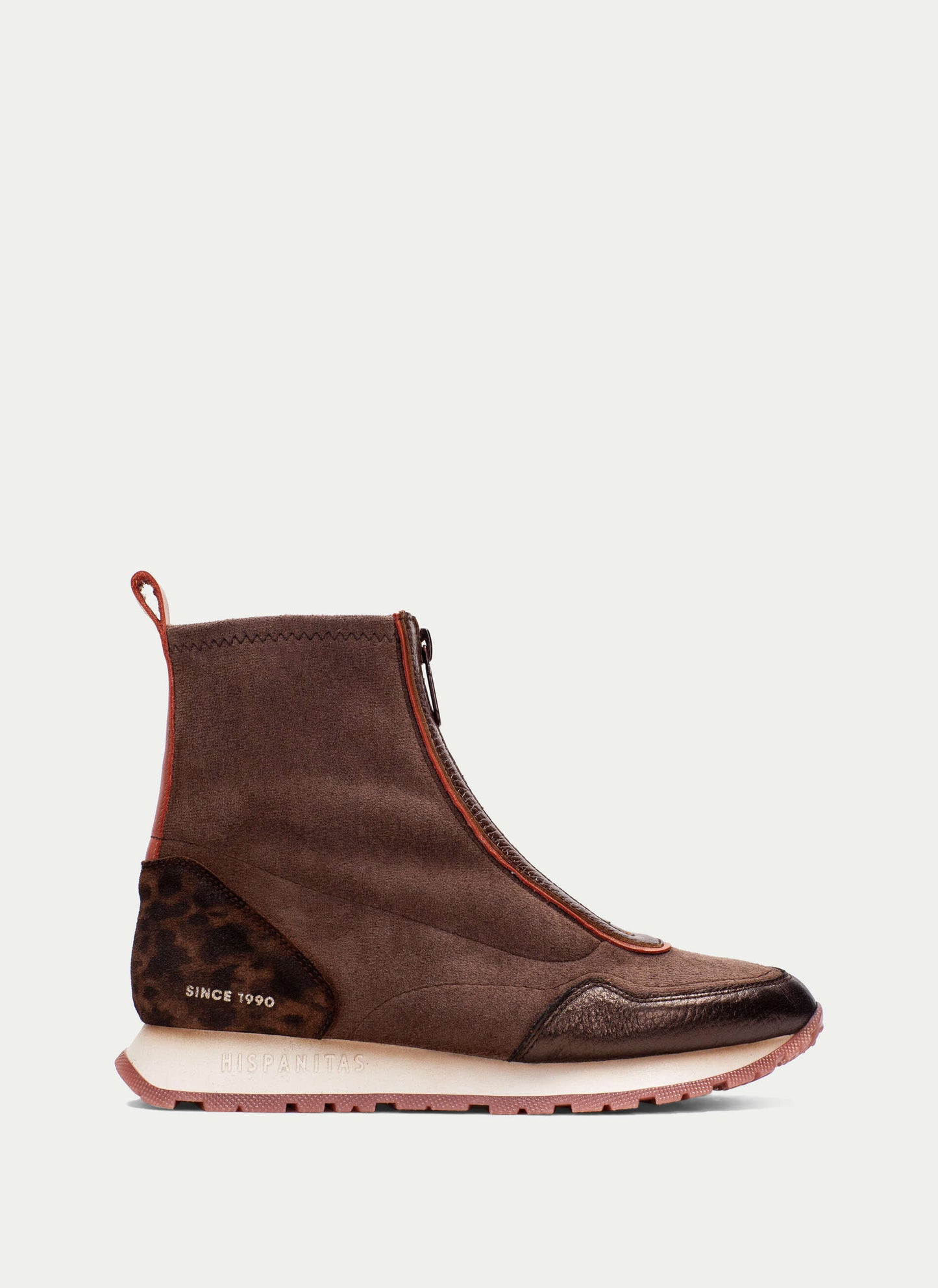 Hispanitas HI254354 Avellana & Leopard Boots with Front Zip