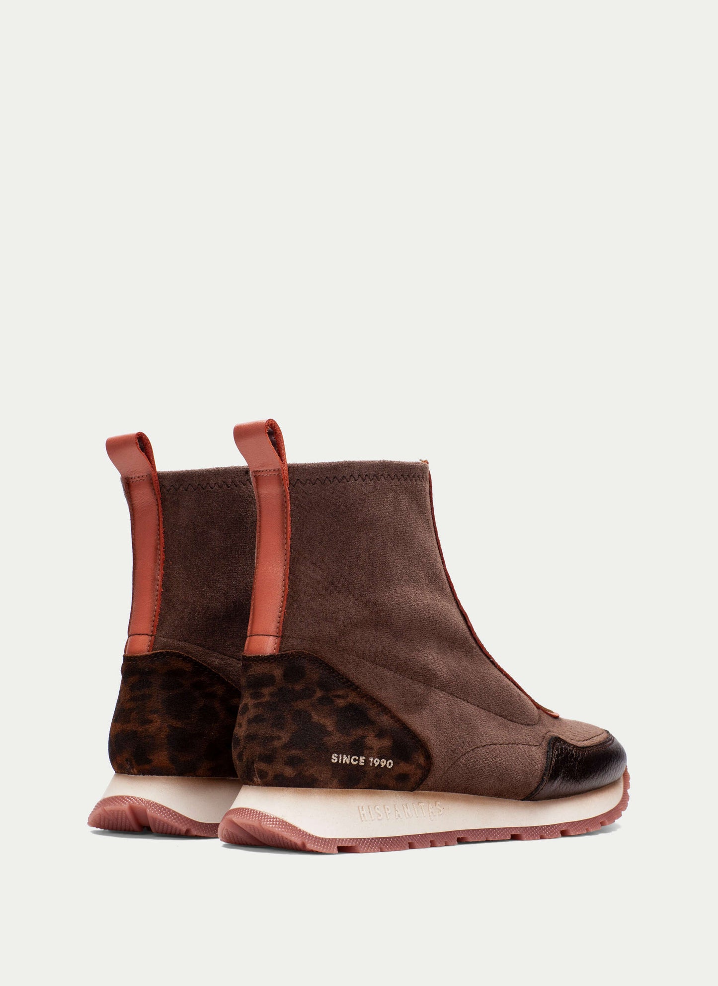Hispanitas HI254354 Avellana & Leopard Boots with Front Zip