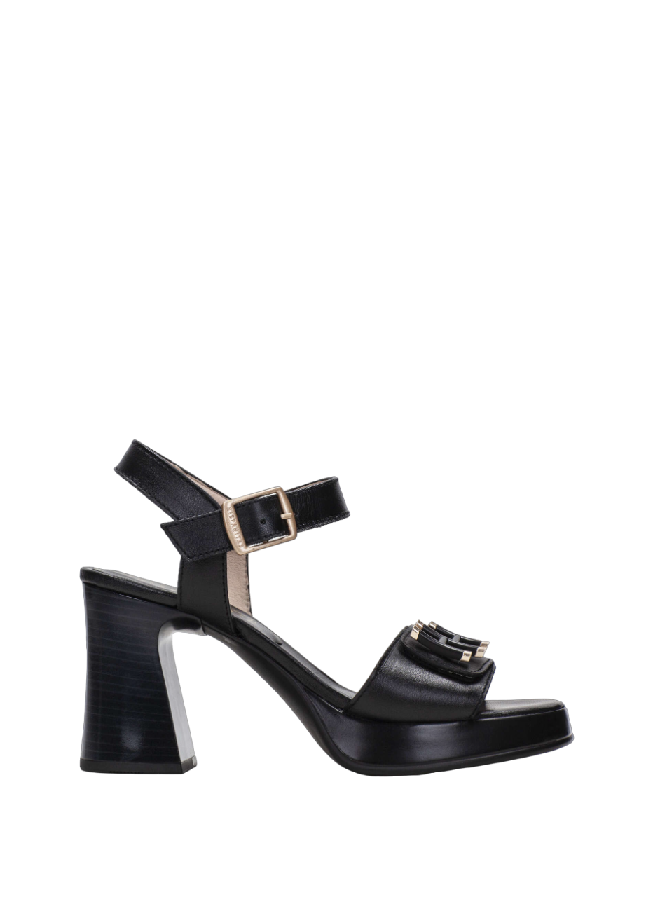 Hispanitas HV243355 Black Block Heel Slingback Heels