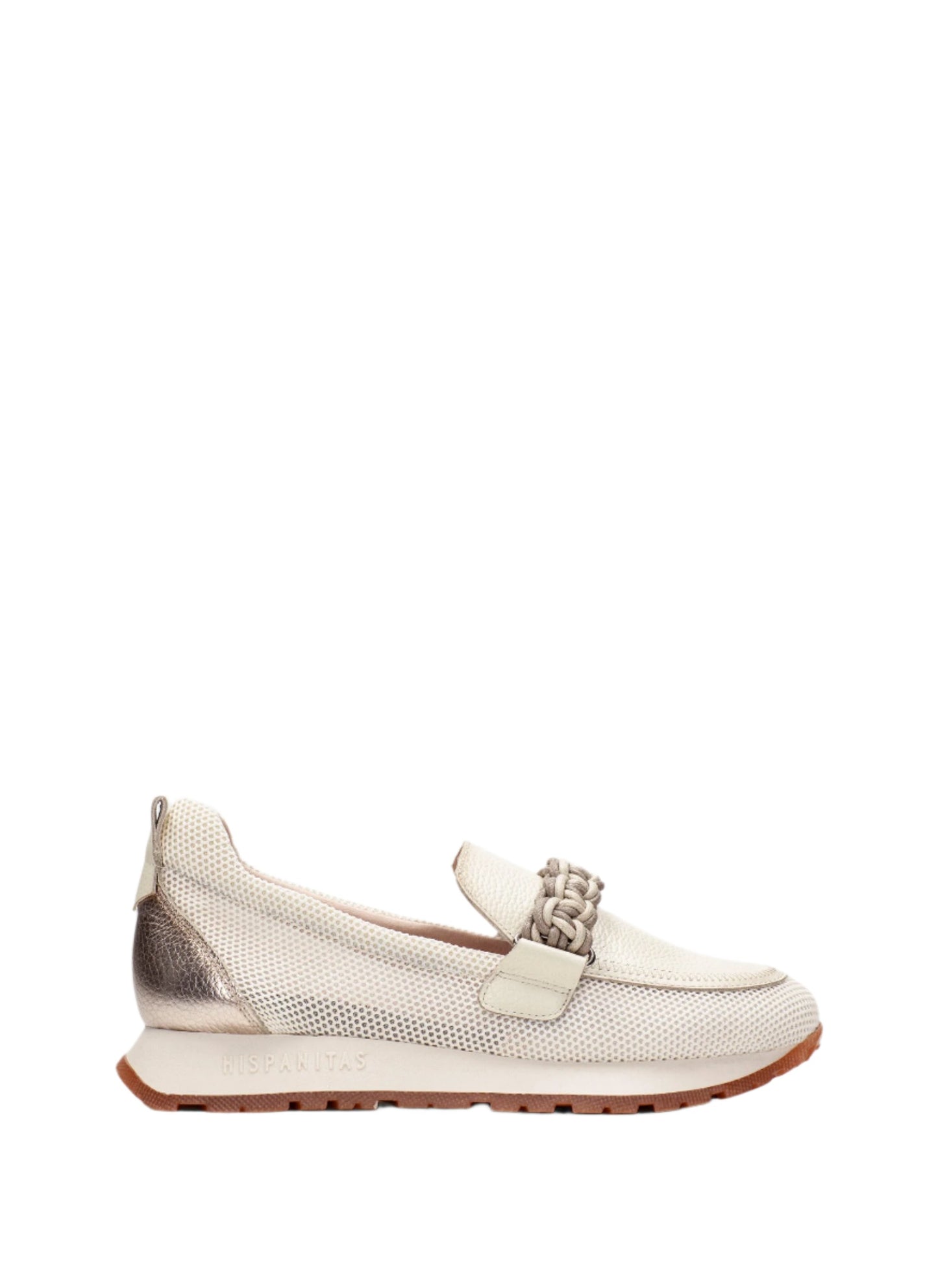 Hispanitas HV253948 Latte Cream Slip On Shoes with Gold Back