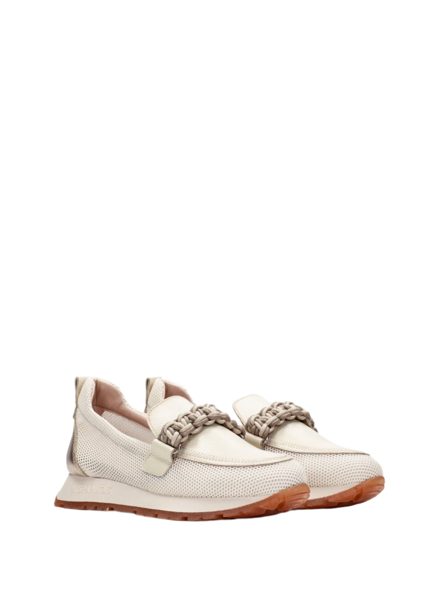 Hispanitas HV253948 Latte Cream Slip On Shoes with Gold Back