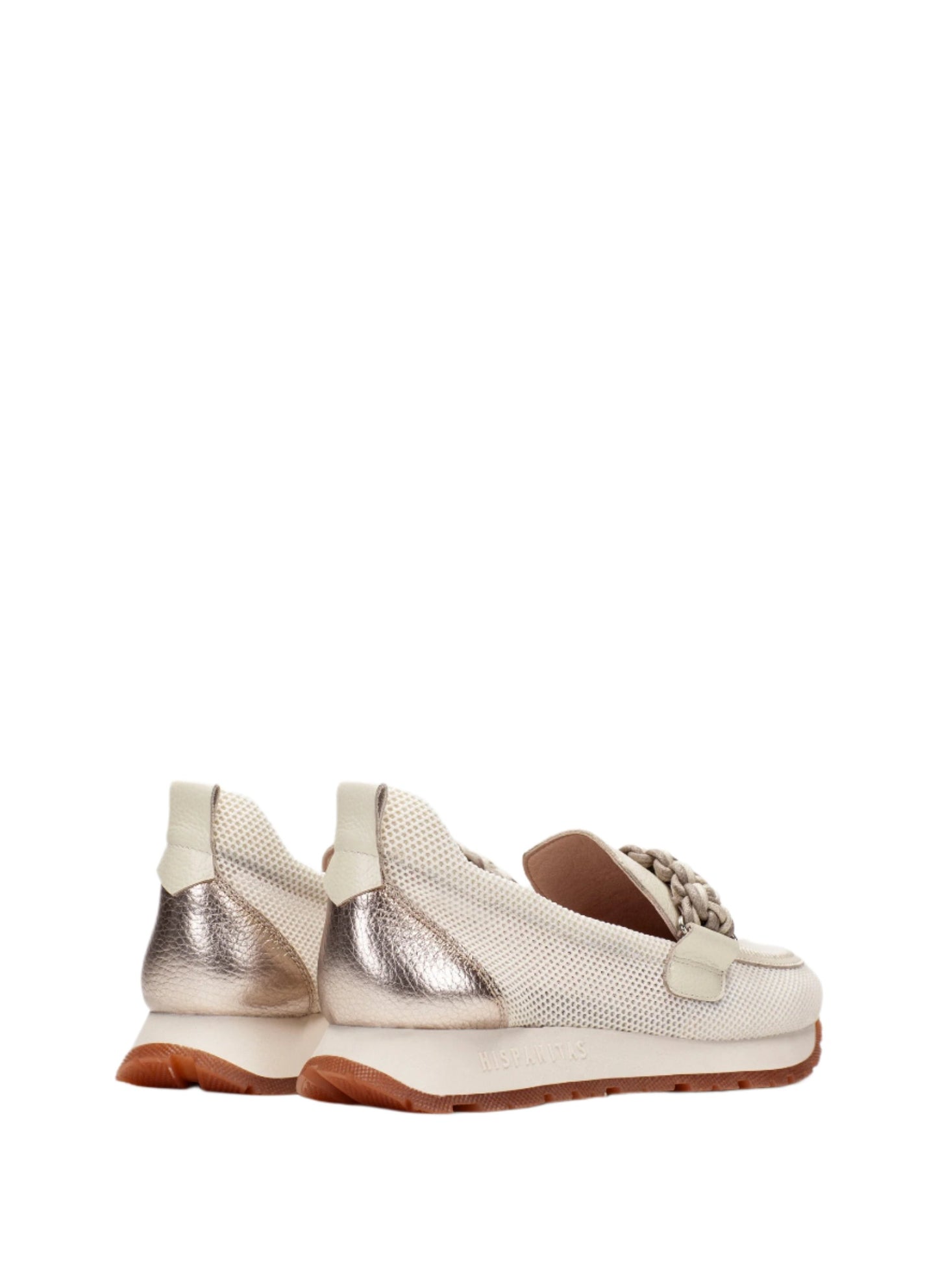 Hispanitas HV253948 Latte Cream Slip On Shoes with Gold Back
