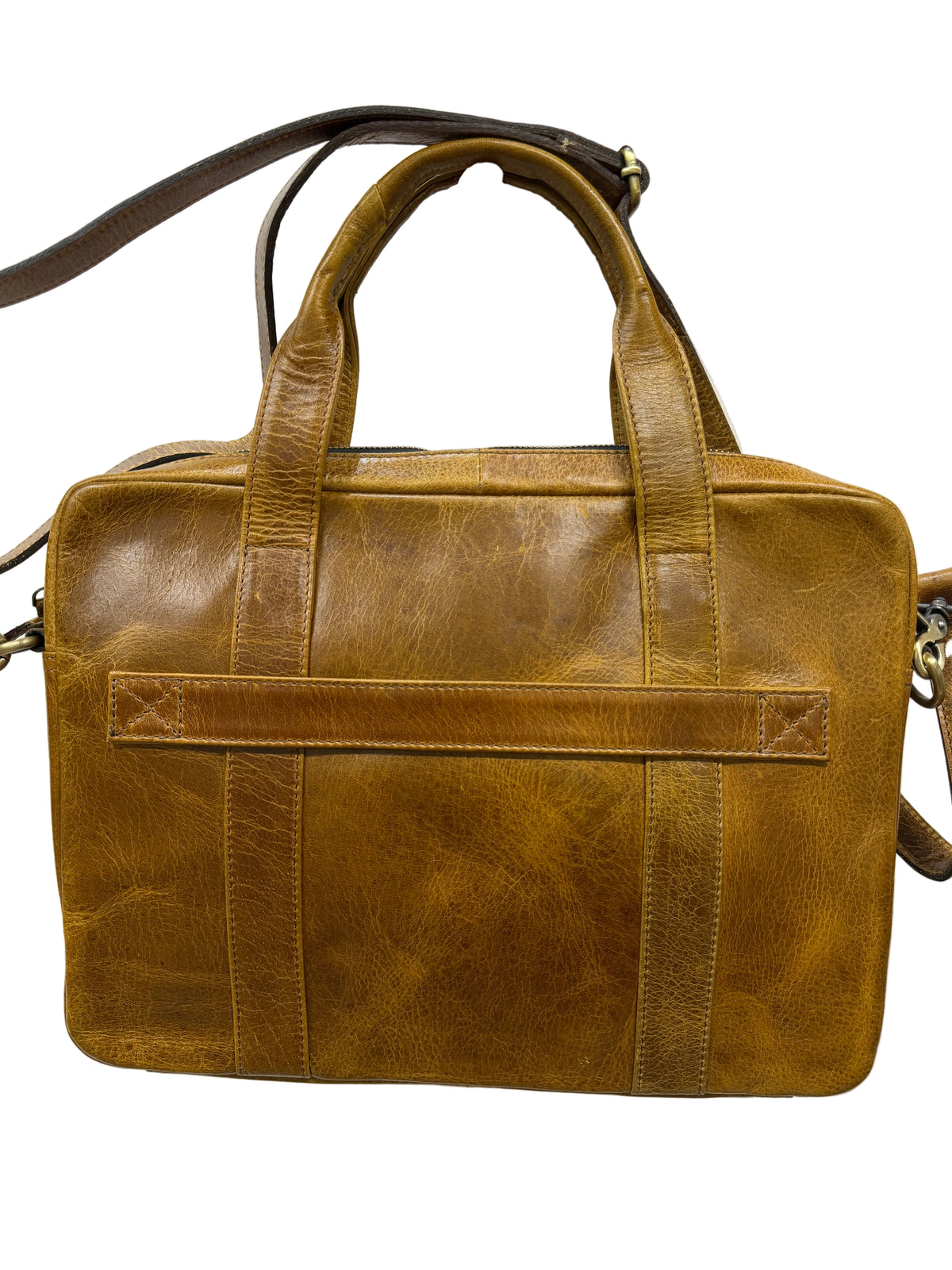 TWM TWM313 Dark Tan Leather Portfolio Bag