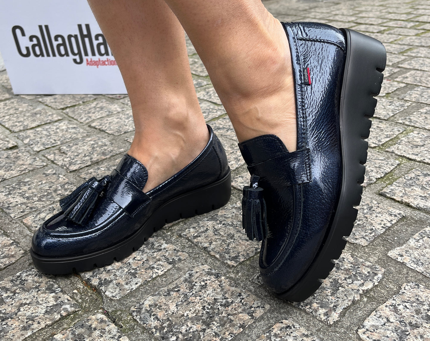 Callaghan 58508 Navy Slip On Loafers with Tassel