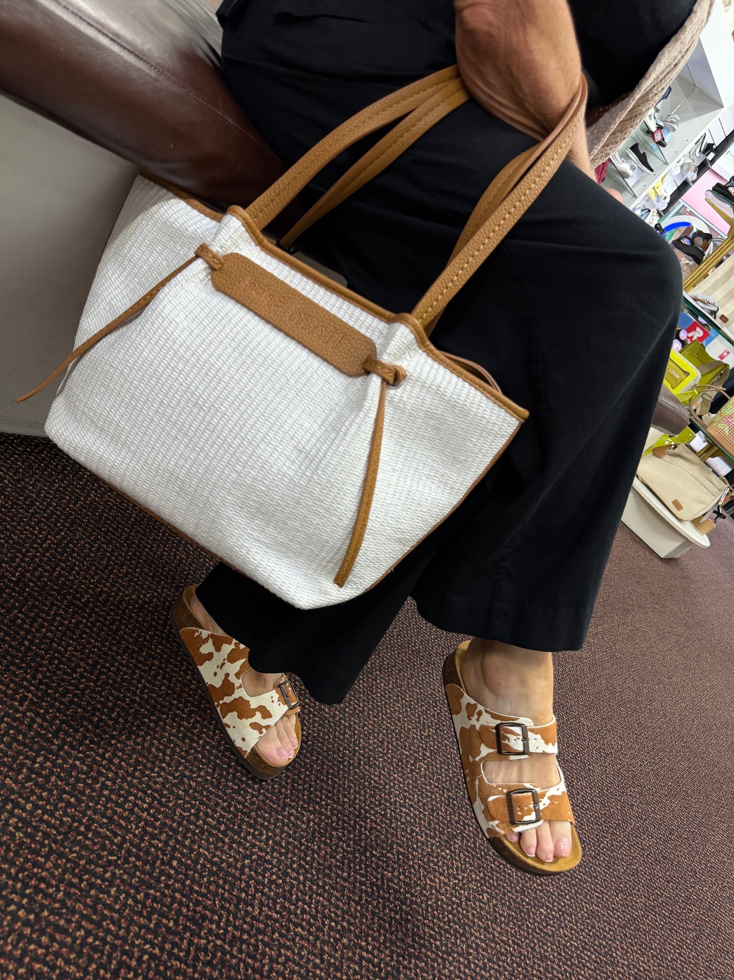 Plakton CP Beta 340010 Animal Print Cuero 2035 EVA Cream & Tan Print Sandals