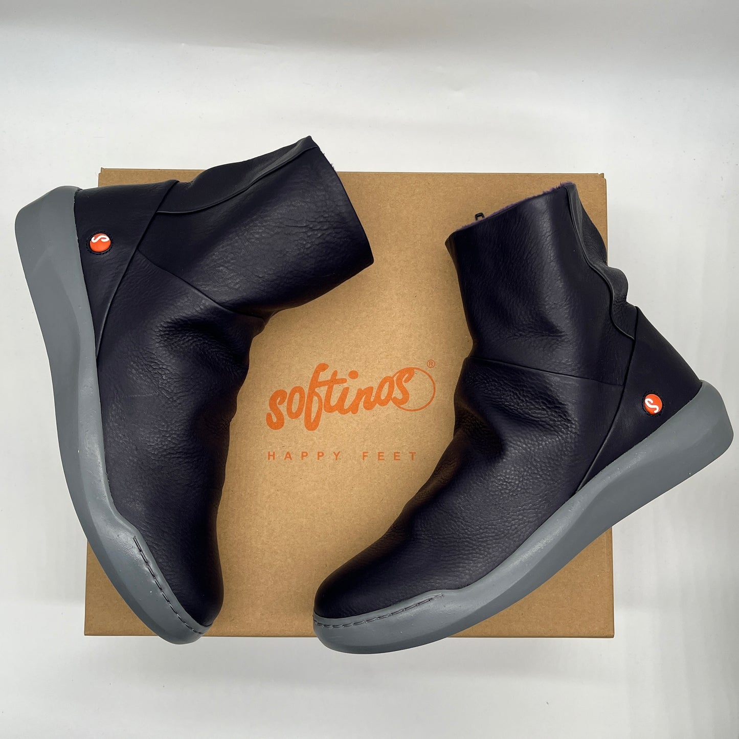 Softinos P900550021 BLER550S0F Dark Purple Boots with Grey Sole