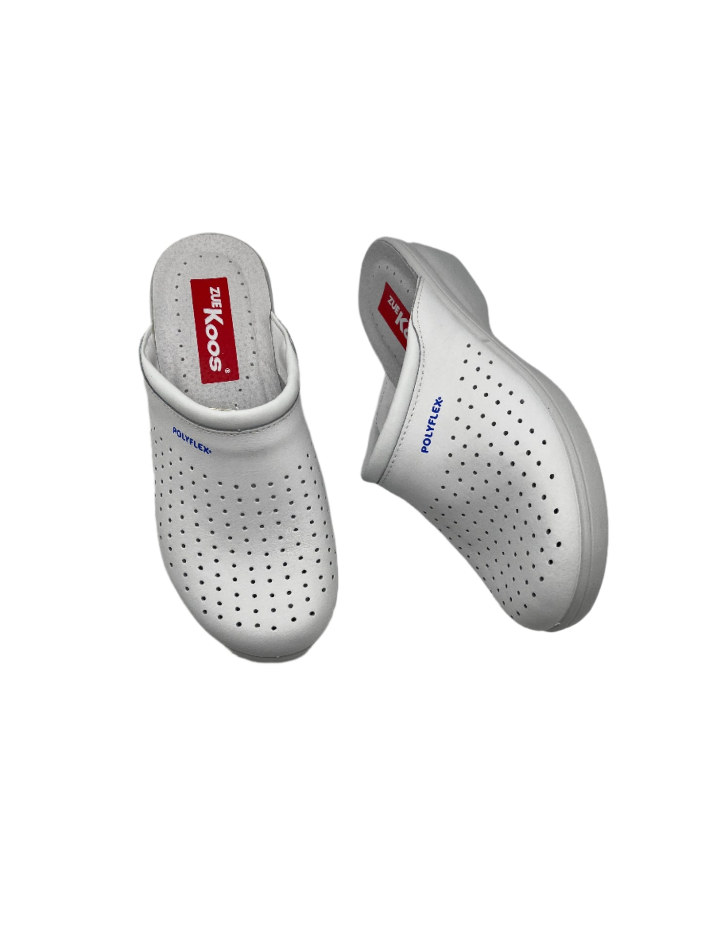 Zuekoos 522.12 White Pinhole Slip On Clogs