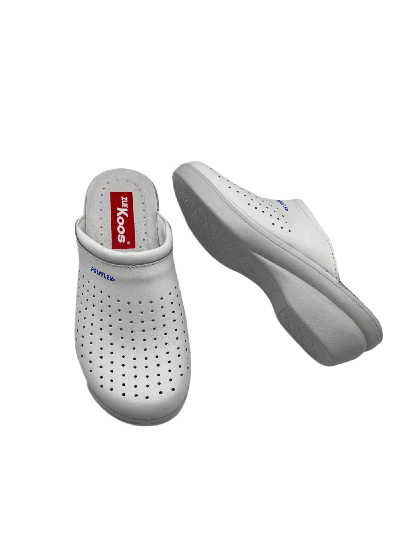 Zuekoos 522.12 White Pinhole Slip On Clogs