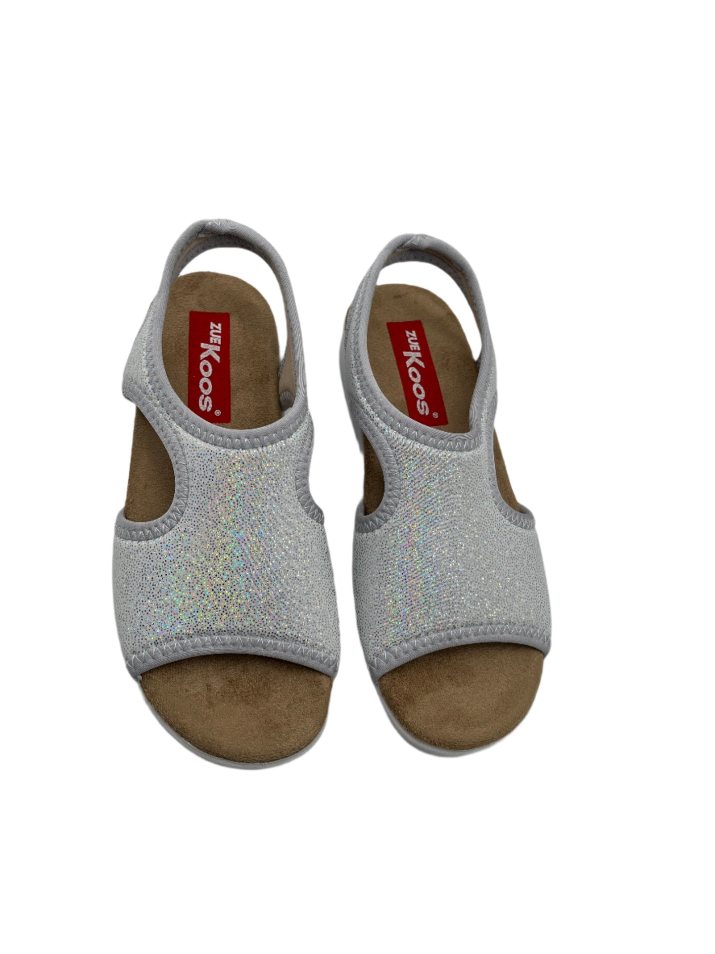 Zuekoos 8023.17 White Multi Sparkle Sandals with Slingback Strap