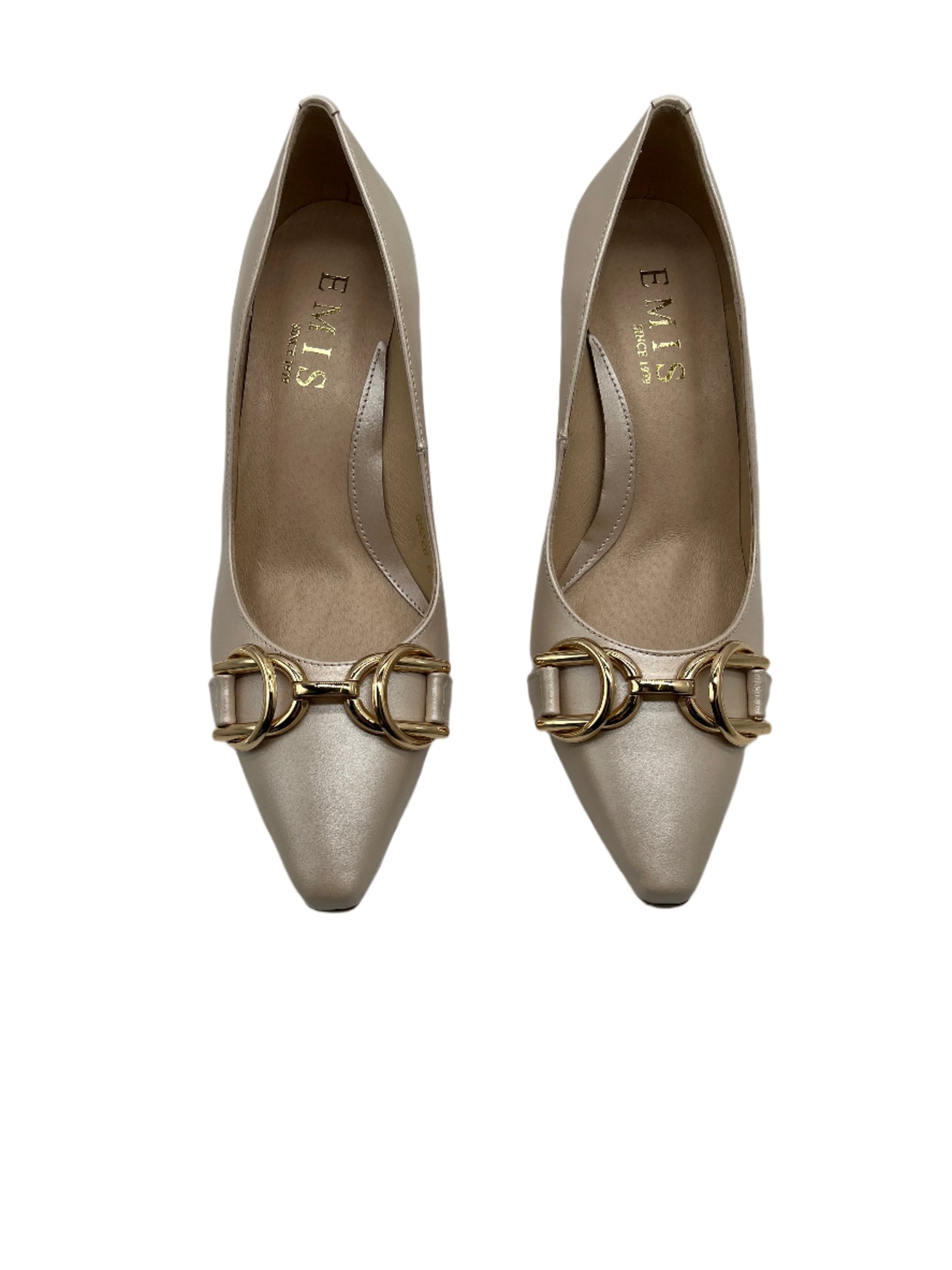 Emis S8228/F522 Beige 552 Heels with Gold Bar
