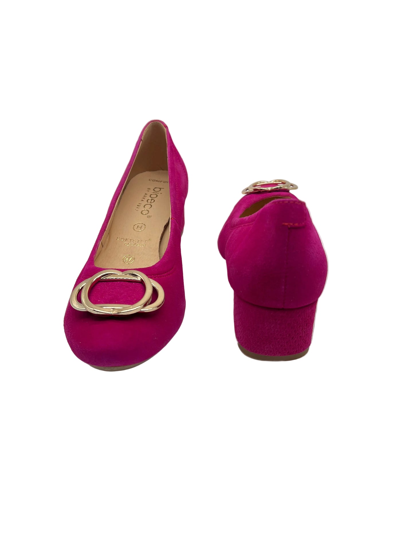 Bioeco by Arka 6415 2396+2763+1315 Cerise Suede H Fit Heels