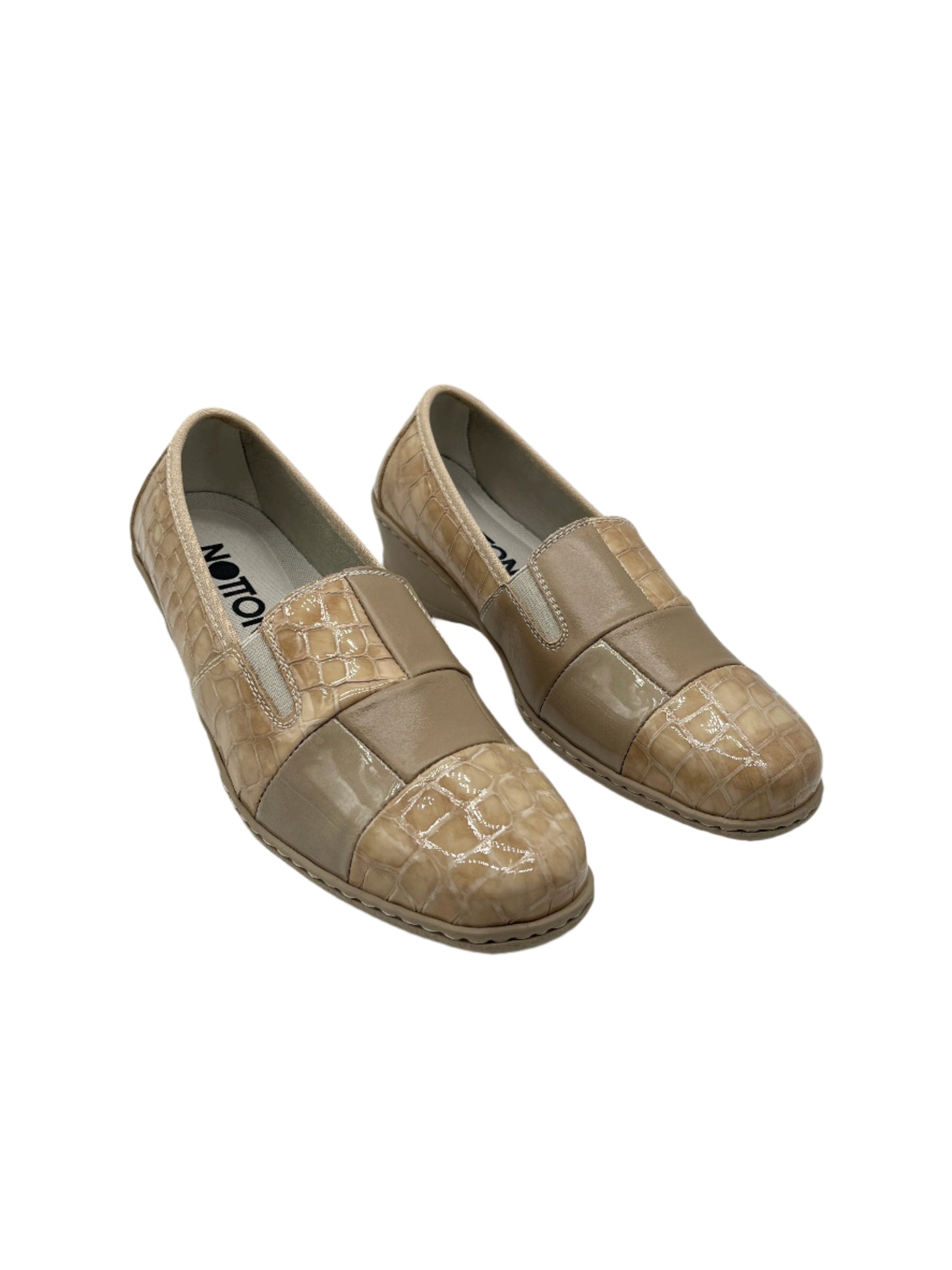 Notton 2298 Taupe Slip On Shoes
