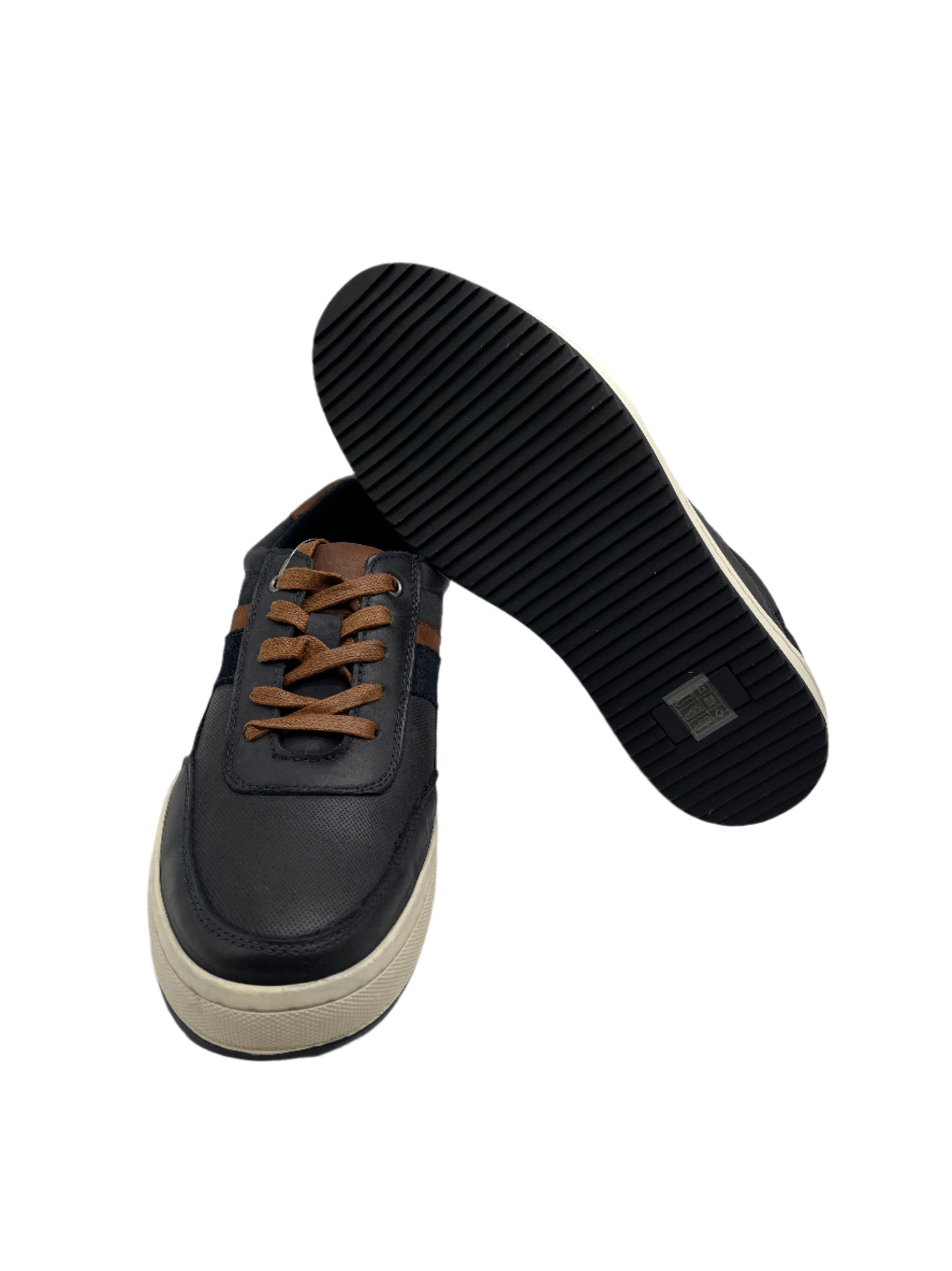 Ninety 78 NTY051 Navy Nubuck Lace Shoes with Tan Heel