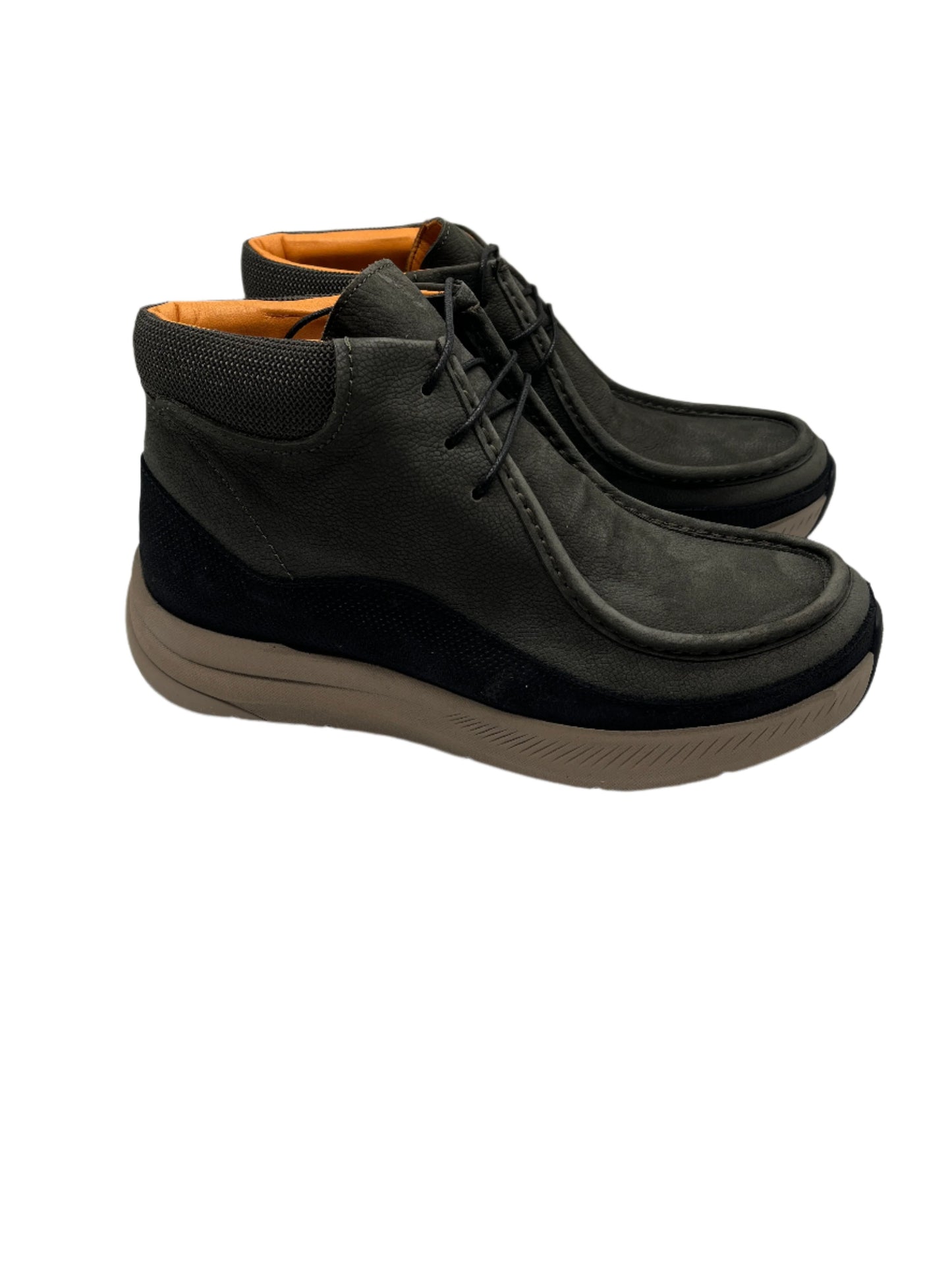 Freefoot 244181 Green Lace Anthracite Nubuck Leather Lace Boots with Black Trim