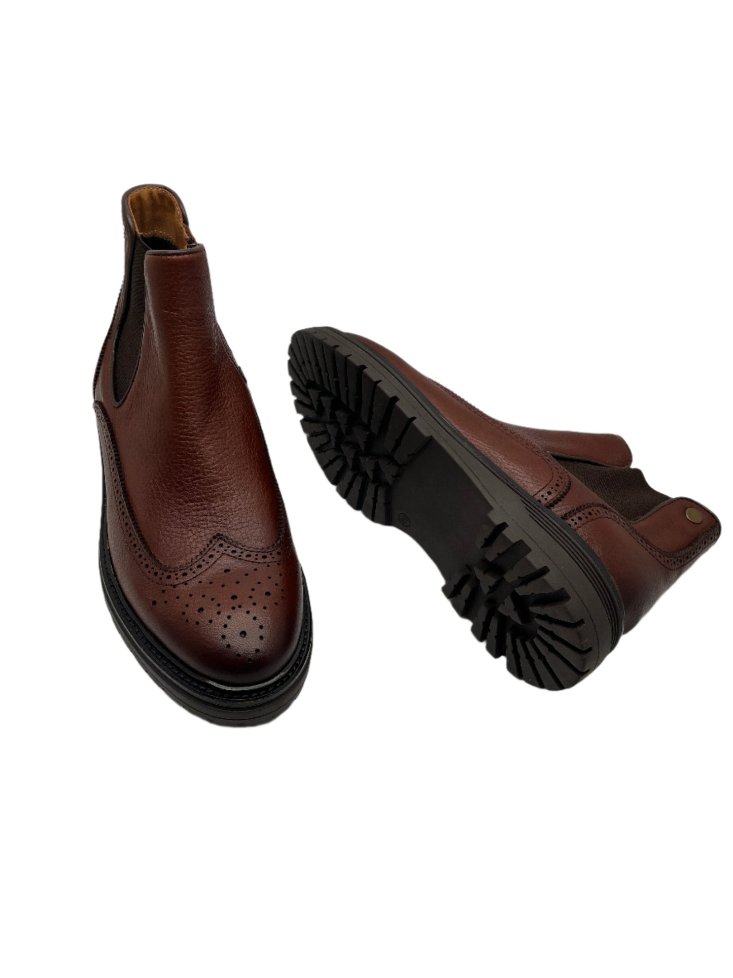 Freefoot 247220 Dark Tan Leather Chelsea Boots