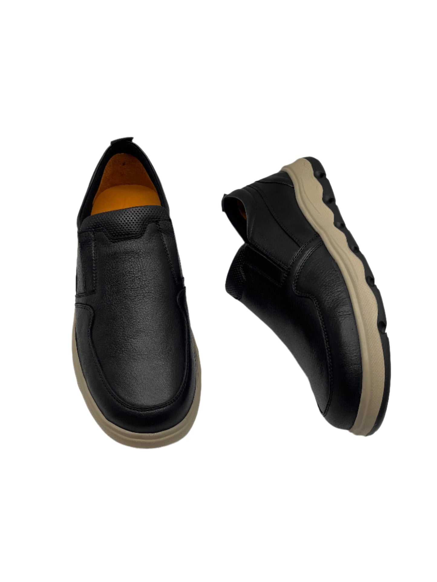 Freefoot 252294-1 Black Leather Slip On Shoes