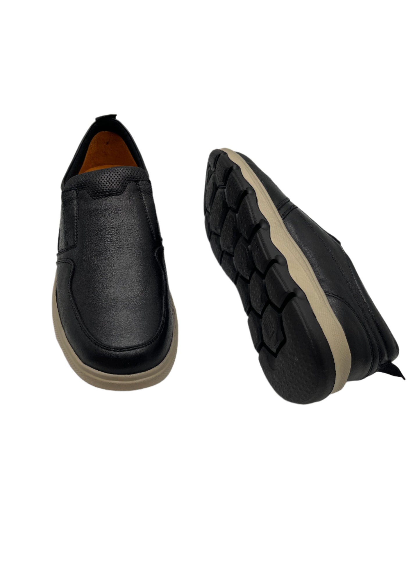 Freefoot 252294-1 Black Leather Slip On Shoes