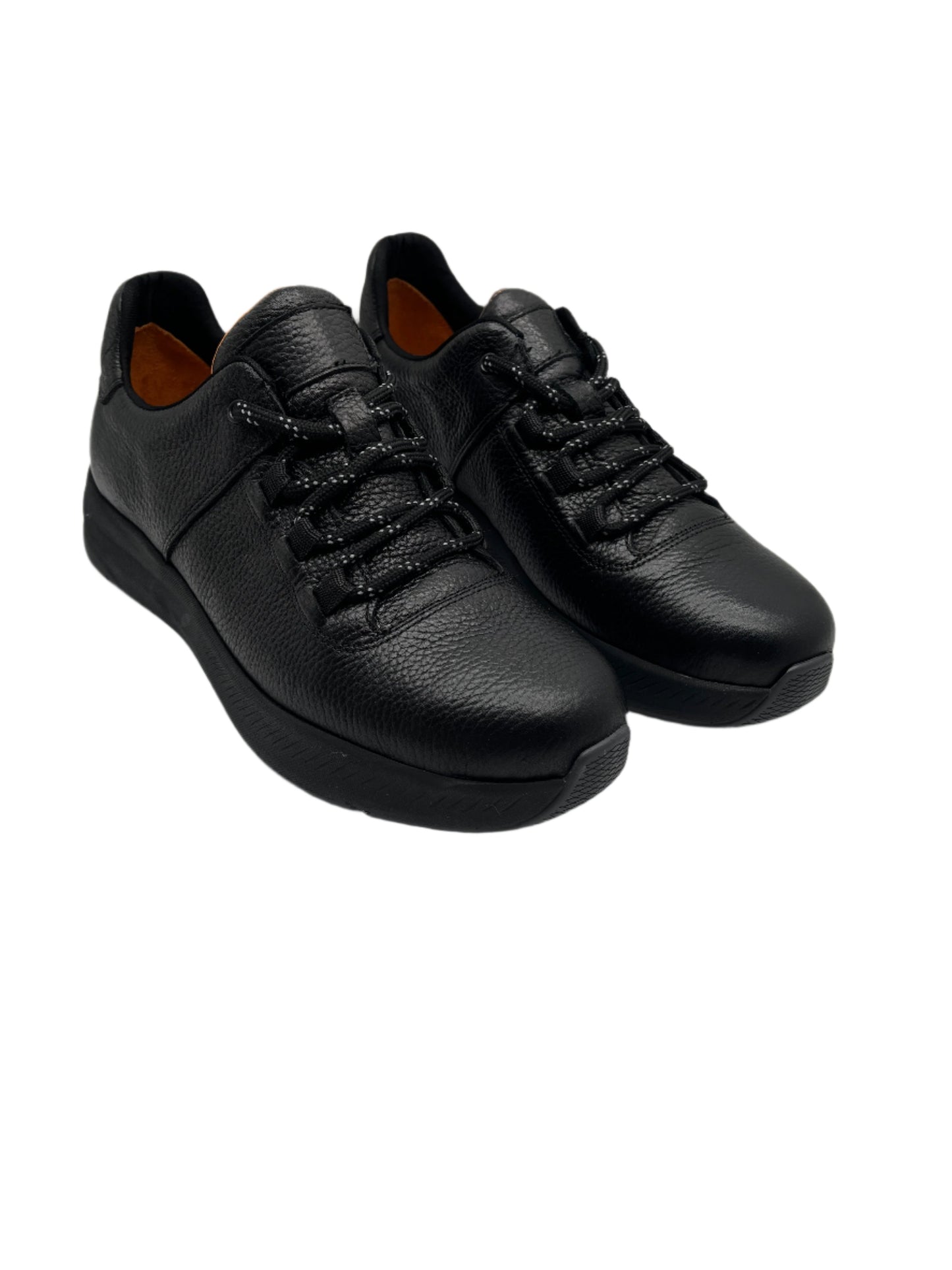 Freefoot 254103-1 Black Leather Lace Sneakers