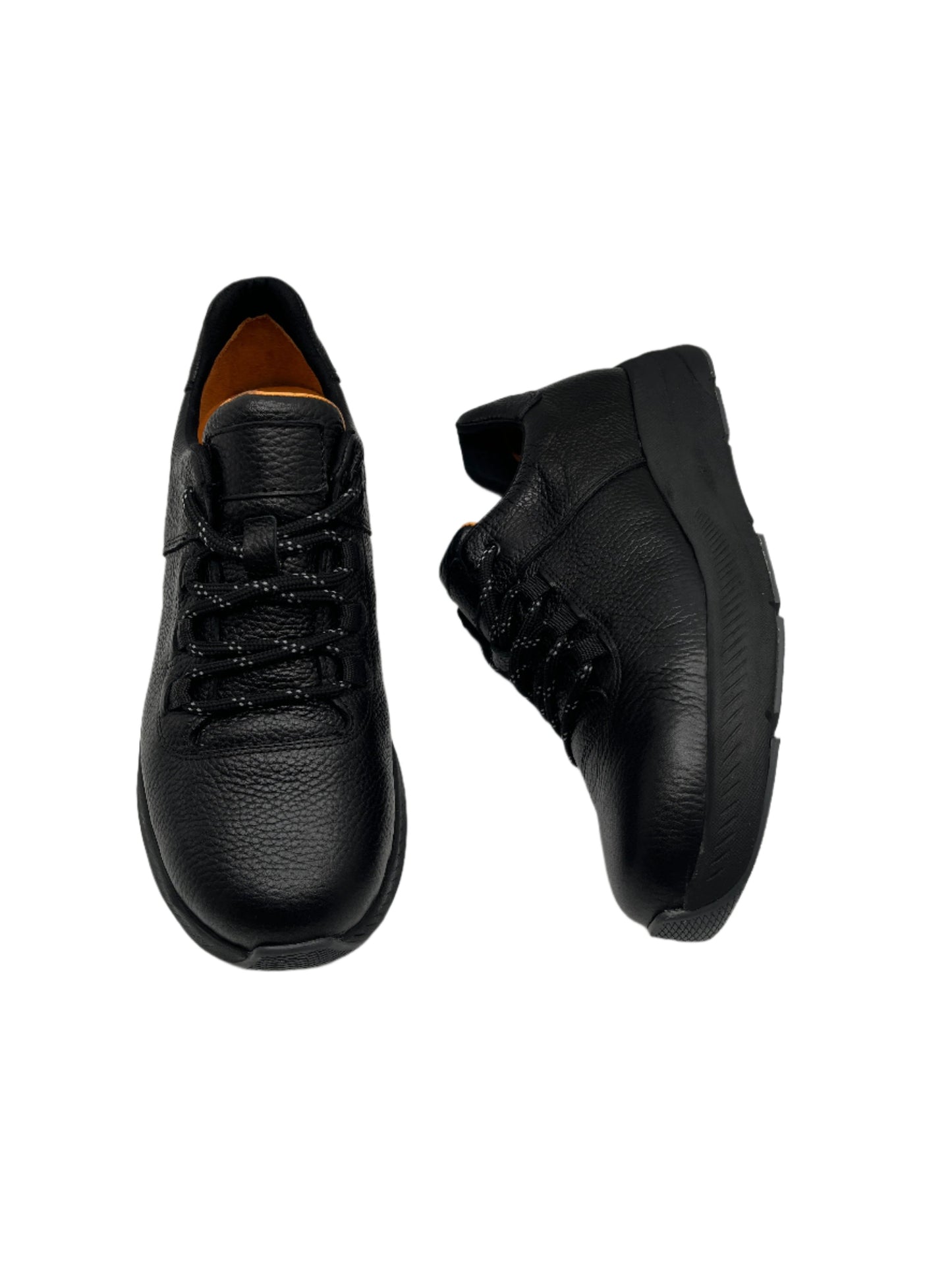Freefoot 254103-1 Black Leather Lace Sneakers
