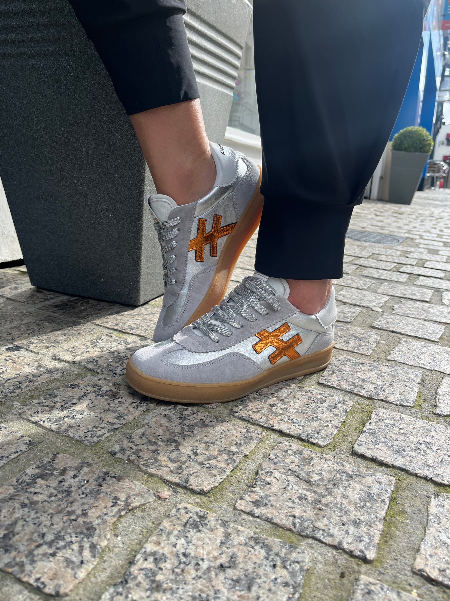 Another Trend A032M338 Tortola Silver Combi Trainers