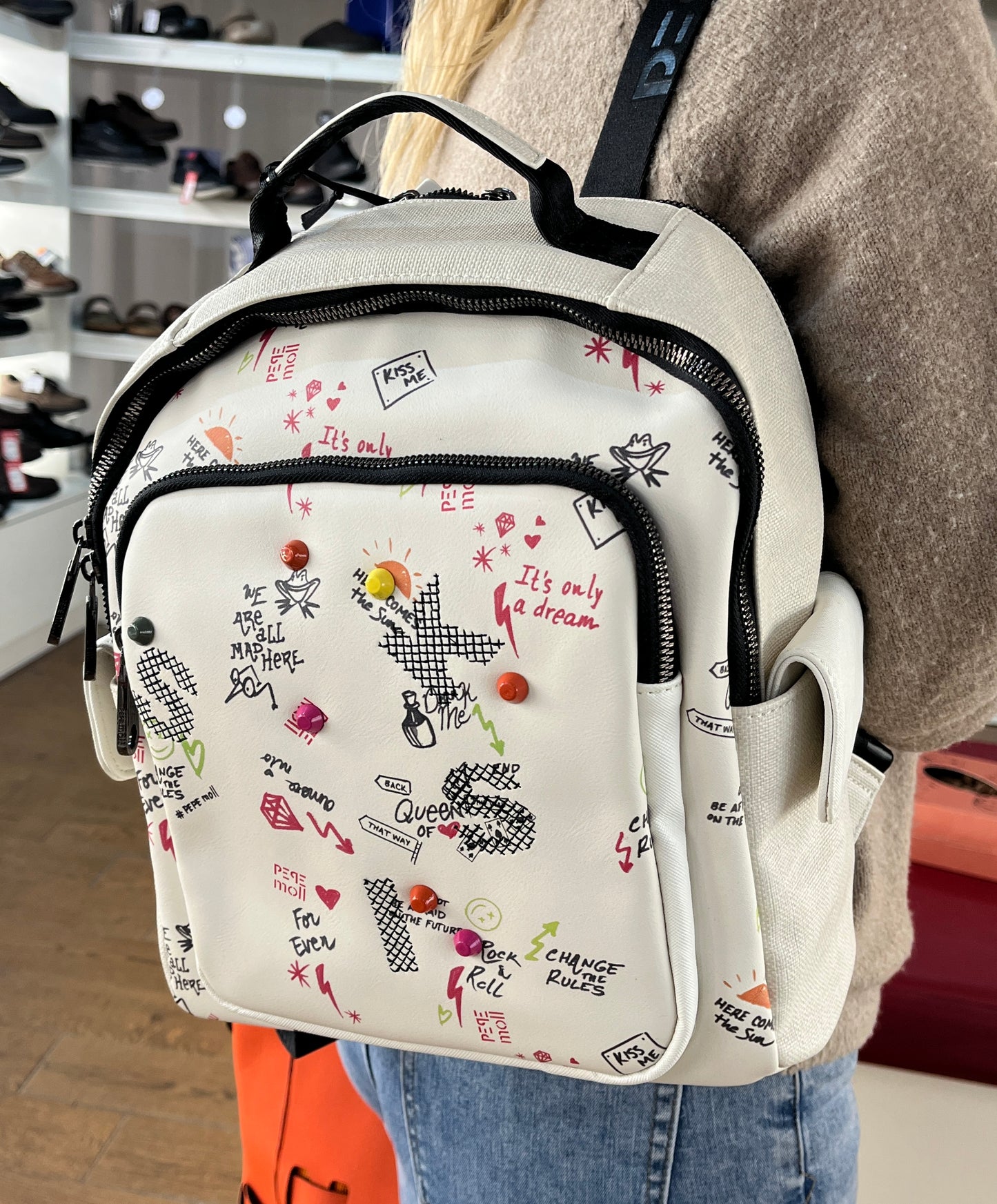 Pepe Moll 261234 Shirley Off White Combi 013026 Backpack
