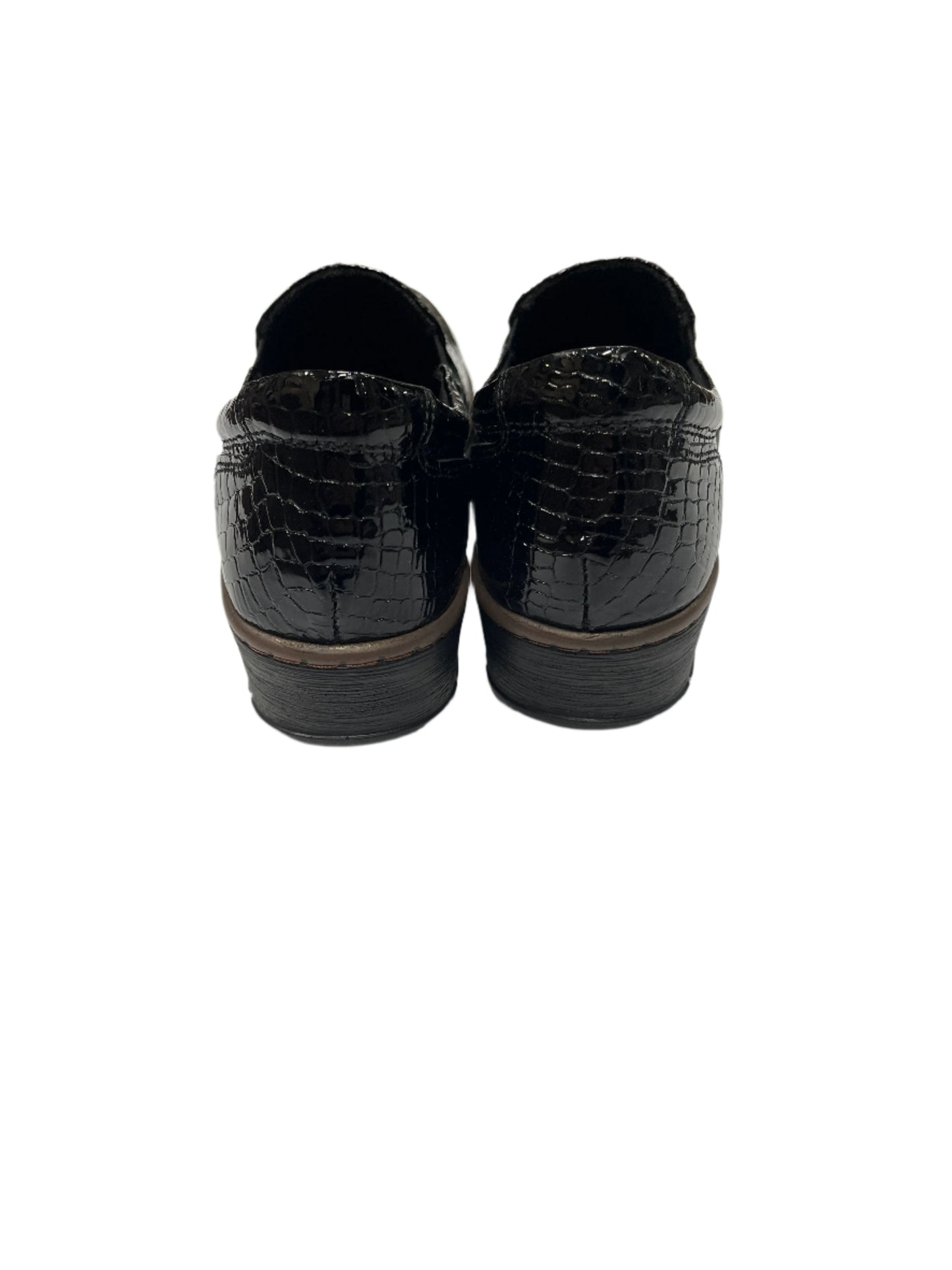 The Shoe Parlour by Phelan's Shoes 314-22 Black Patent Croc Slip On Shoes
