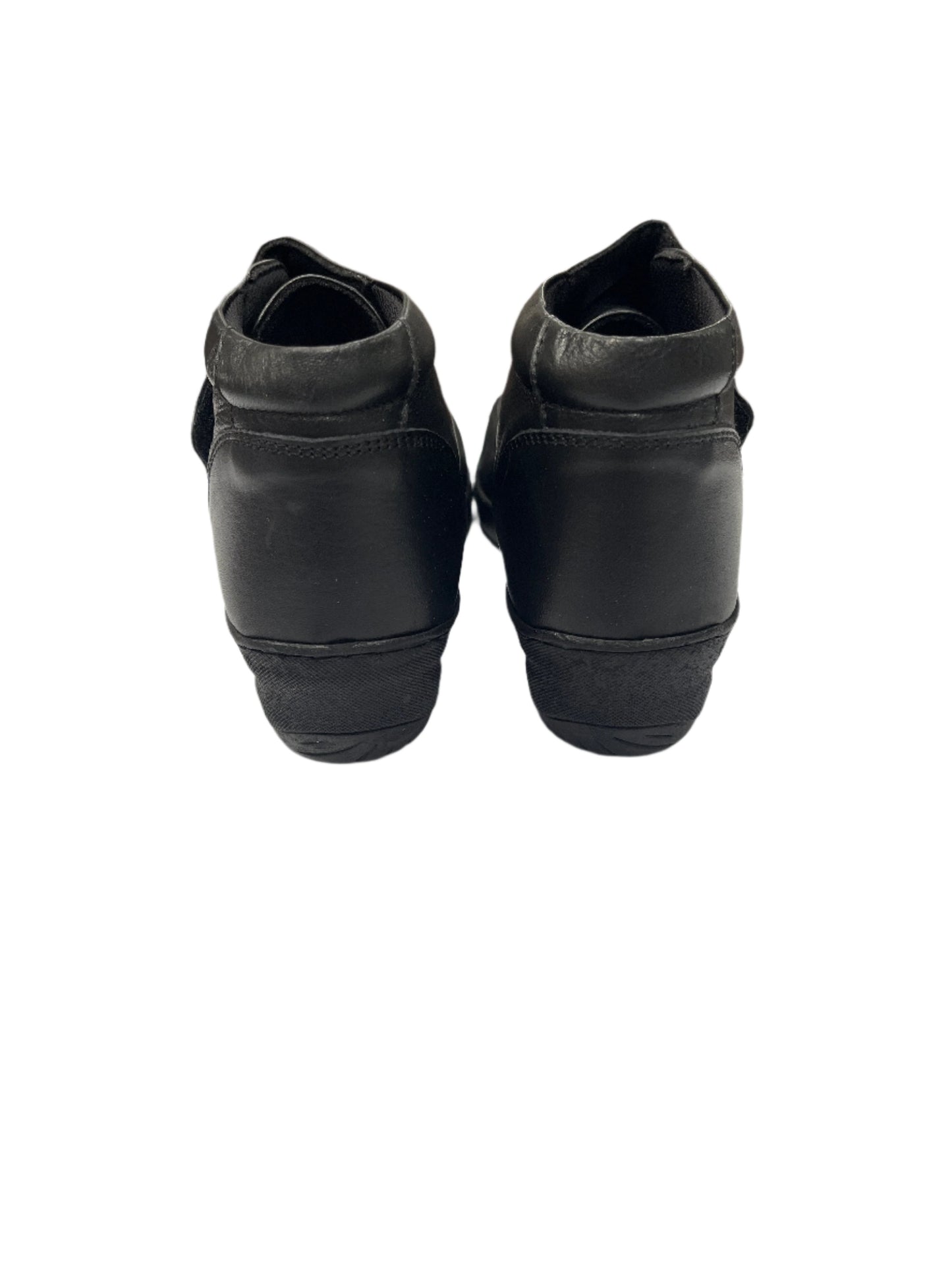 The Shoe Parlour by Phelan's Shoes 245-18 Black Soft Top Velcro Stretch Ankle Boots