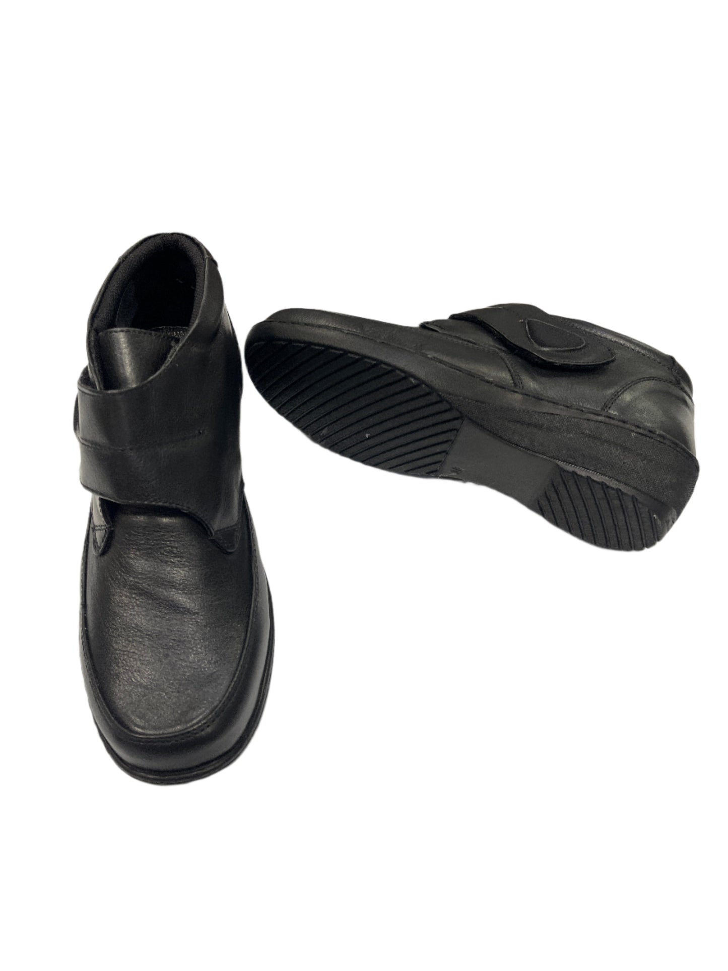 The Shoe Parlour by Phelan's Shoes 245-18 Black Leather Velcro Ankle Boots