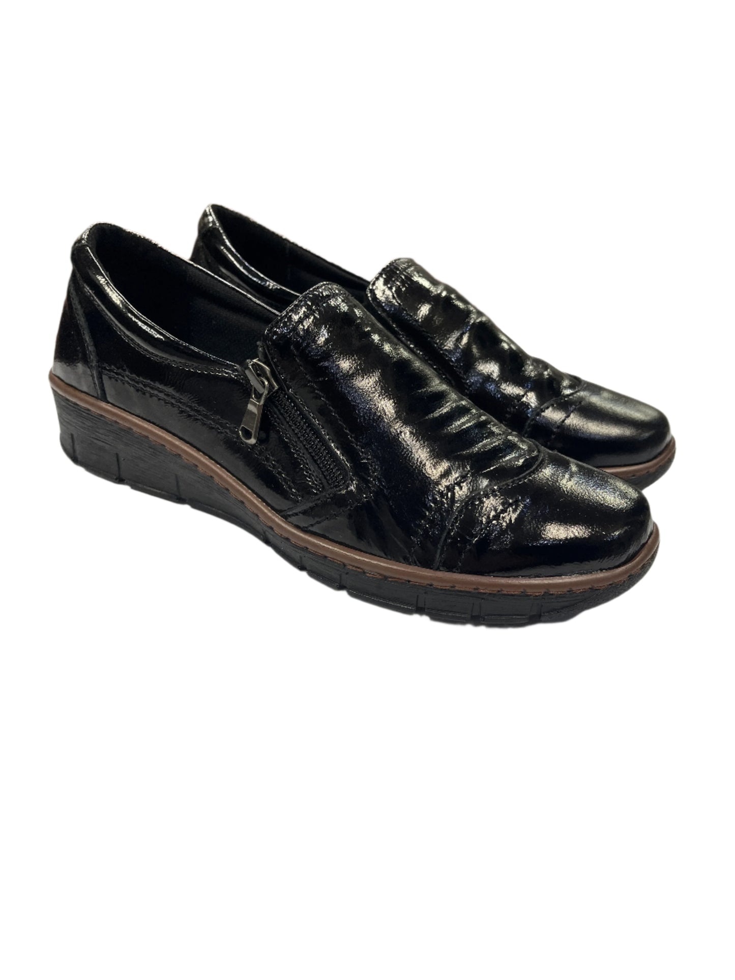 The Shoe Parlour by Phelan's Shoes 144-22 Black Patent Side Zip Shoes