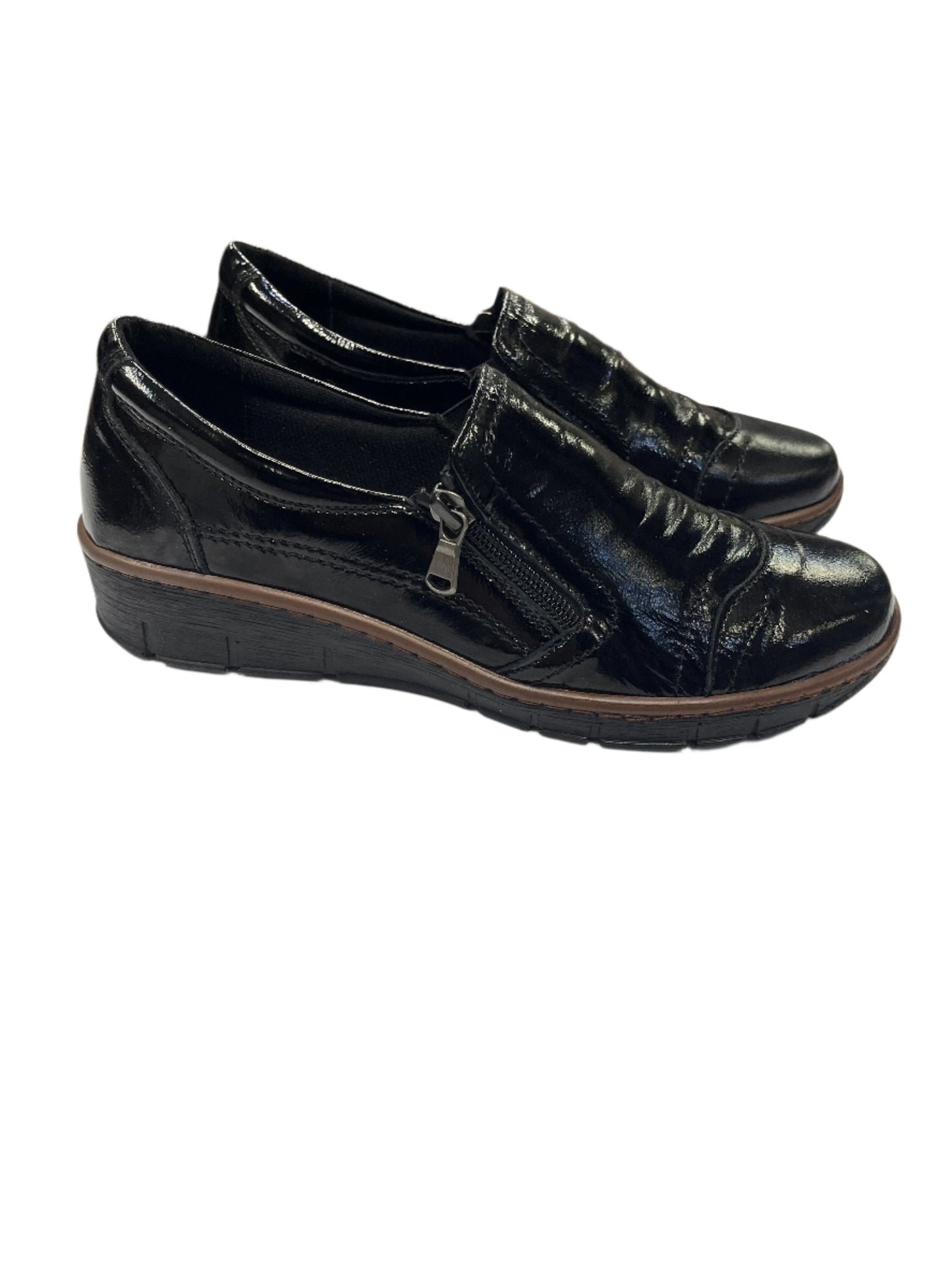 The Shoe Parlour by Phelan's Shoes 144-22 Black Patent Side Zip Shoes
