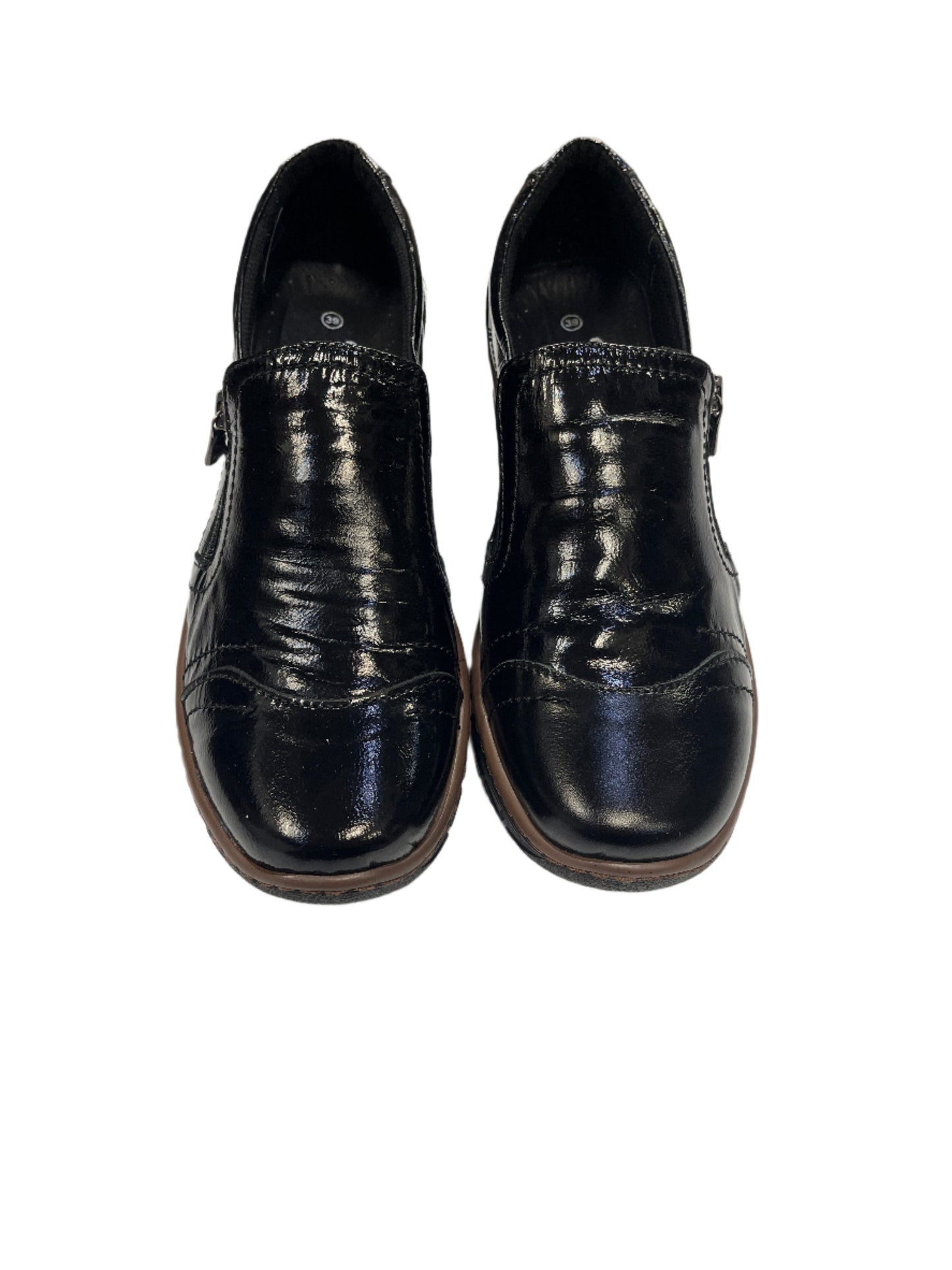 The Shoe Parlour by Phelan's Shoes 144-22 Black Patent Side Zip Shoes