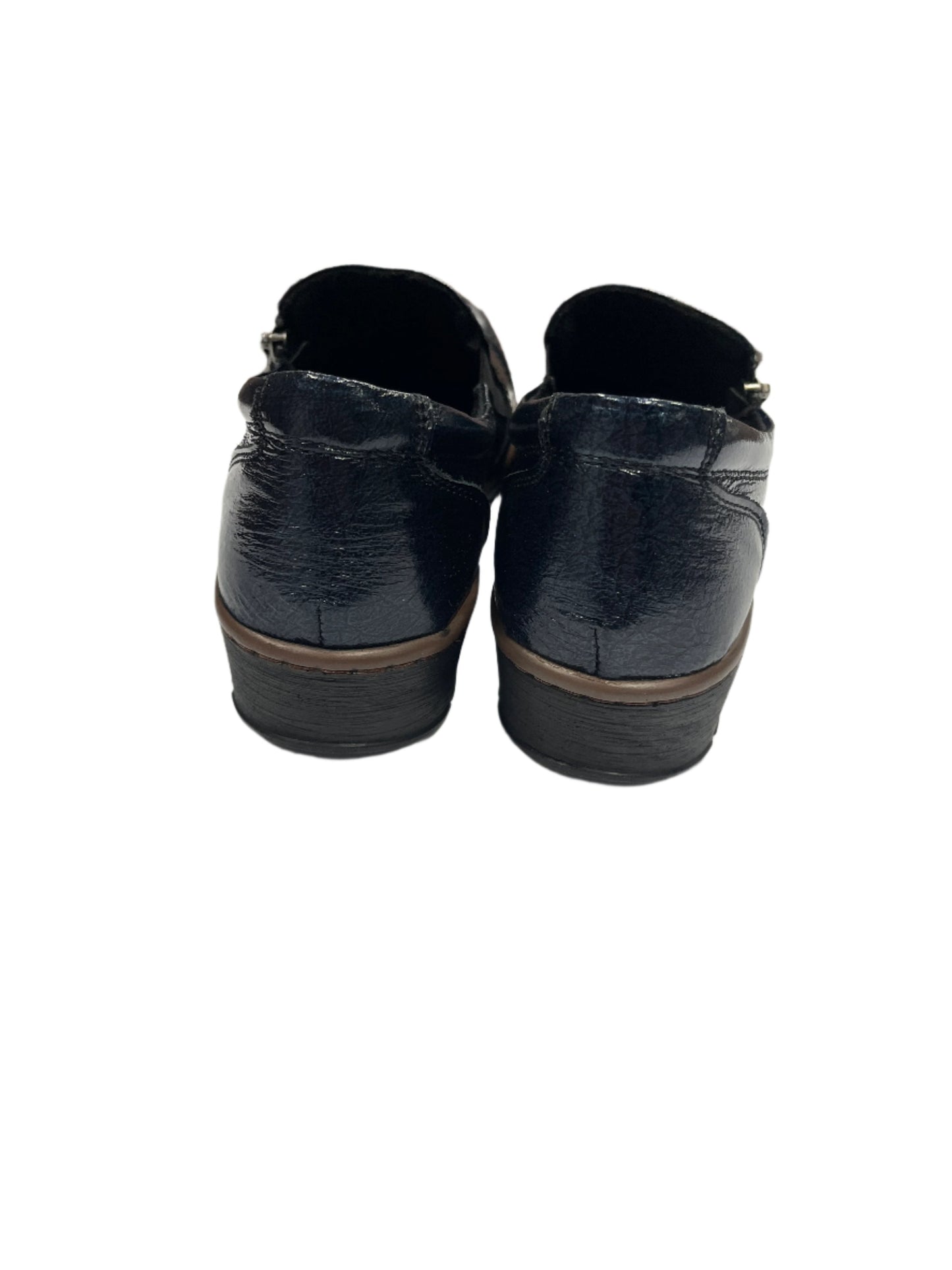 The Shoe Parlour by Phelan's Shoes 144-22 Blue/Navy Patent Side Zip Shoes
