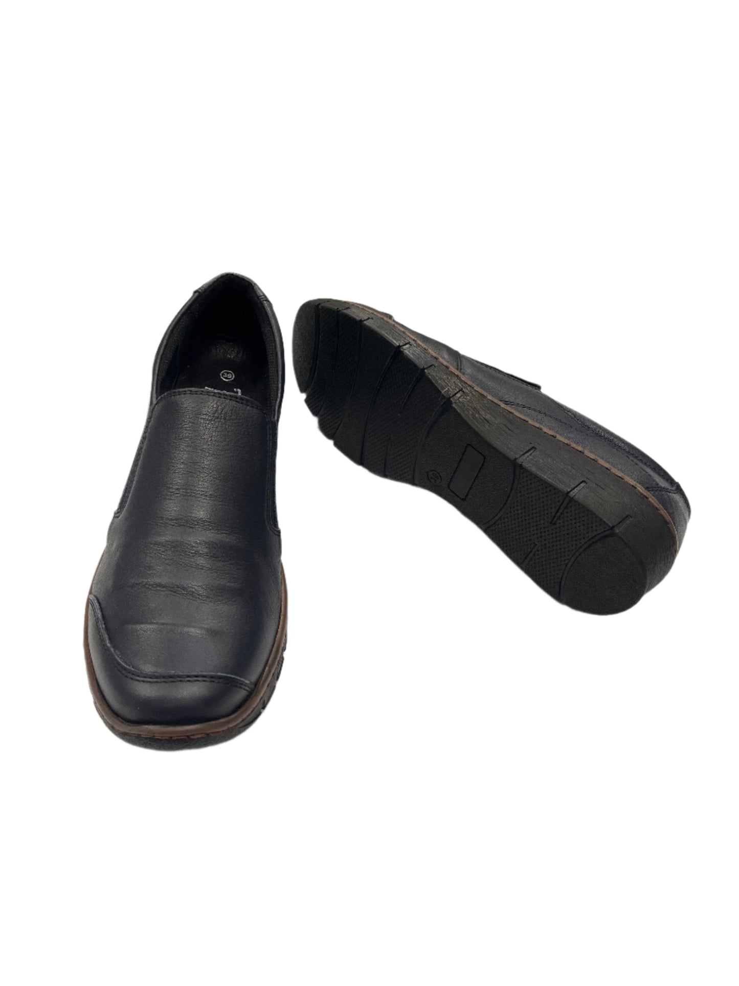 The Shoe Parlour by Phelan's Shoes 151-22 Navy Leather Slip On Shoes