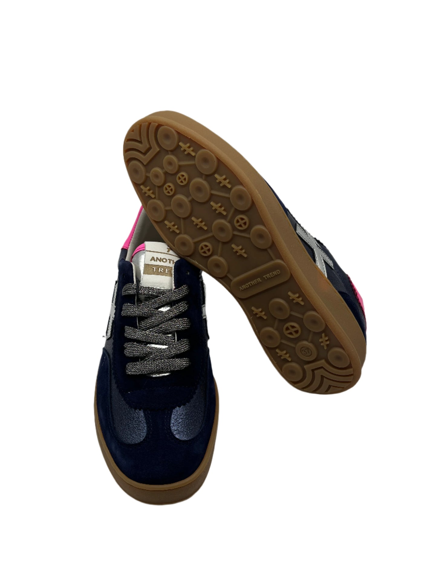 Another Trend A03280D2 Ante+Metal Ocean Navy Silver Pink Trainers