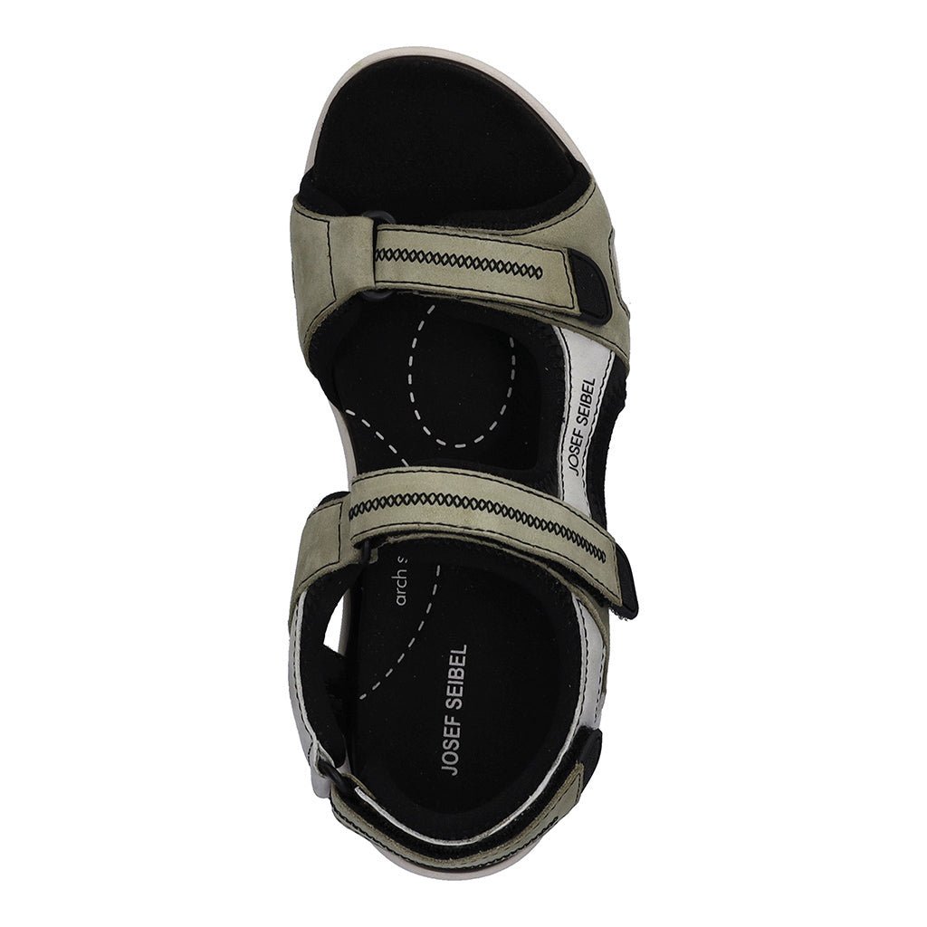 Josef Seibel 97302 TE380 611 Estelle 02 Khaki Mix Velcro Sandals - IGoDynamic