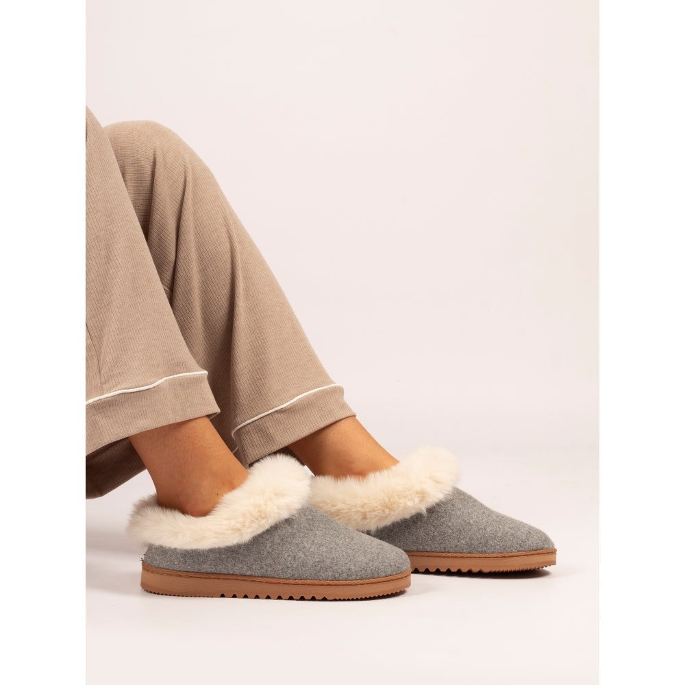 Lunar KLA082 Cranbrook Grey Slippers