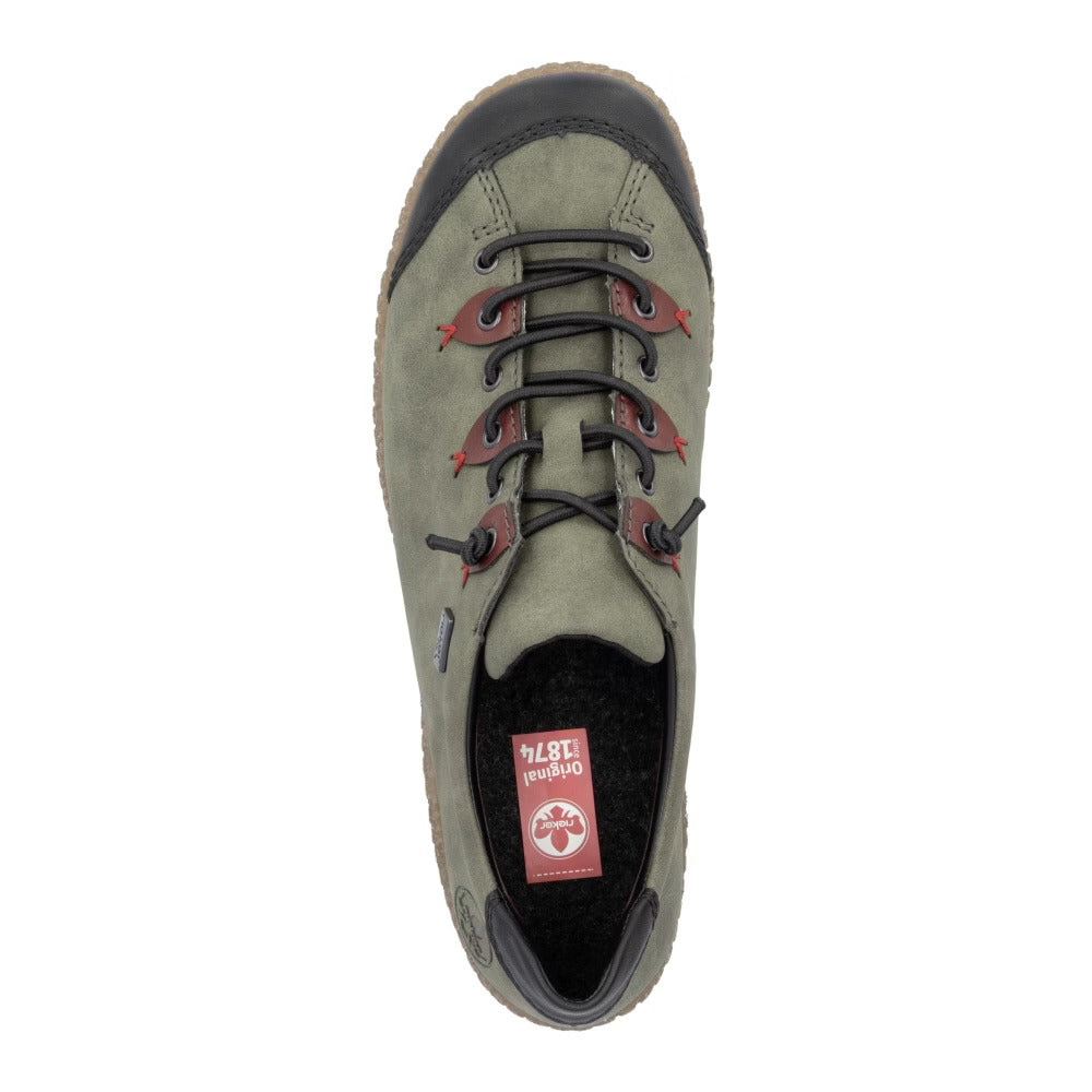 Rieker L7561-54 TEX Green Combi Shoes