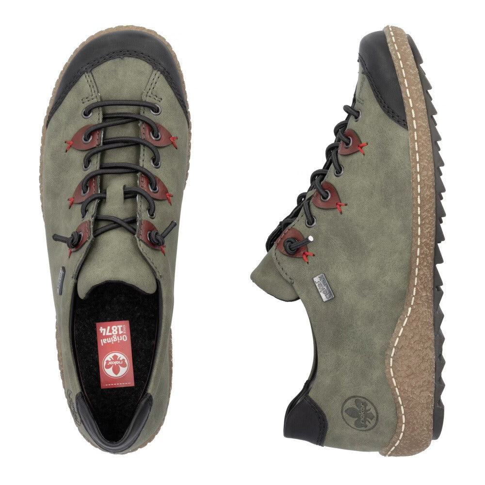 Rieker L7561-54 TEX Green Combi Shoes