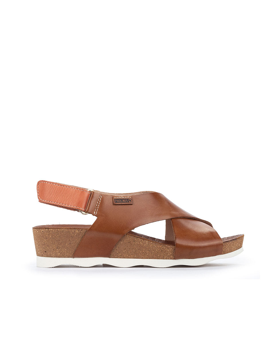 Pikolinos MAHON W9E-0912 Brandy Tan Sandals with Slingback Strap