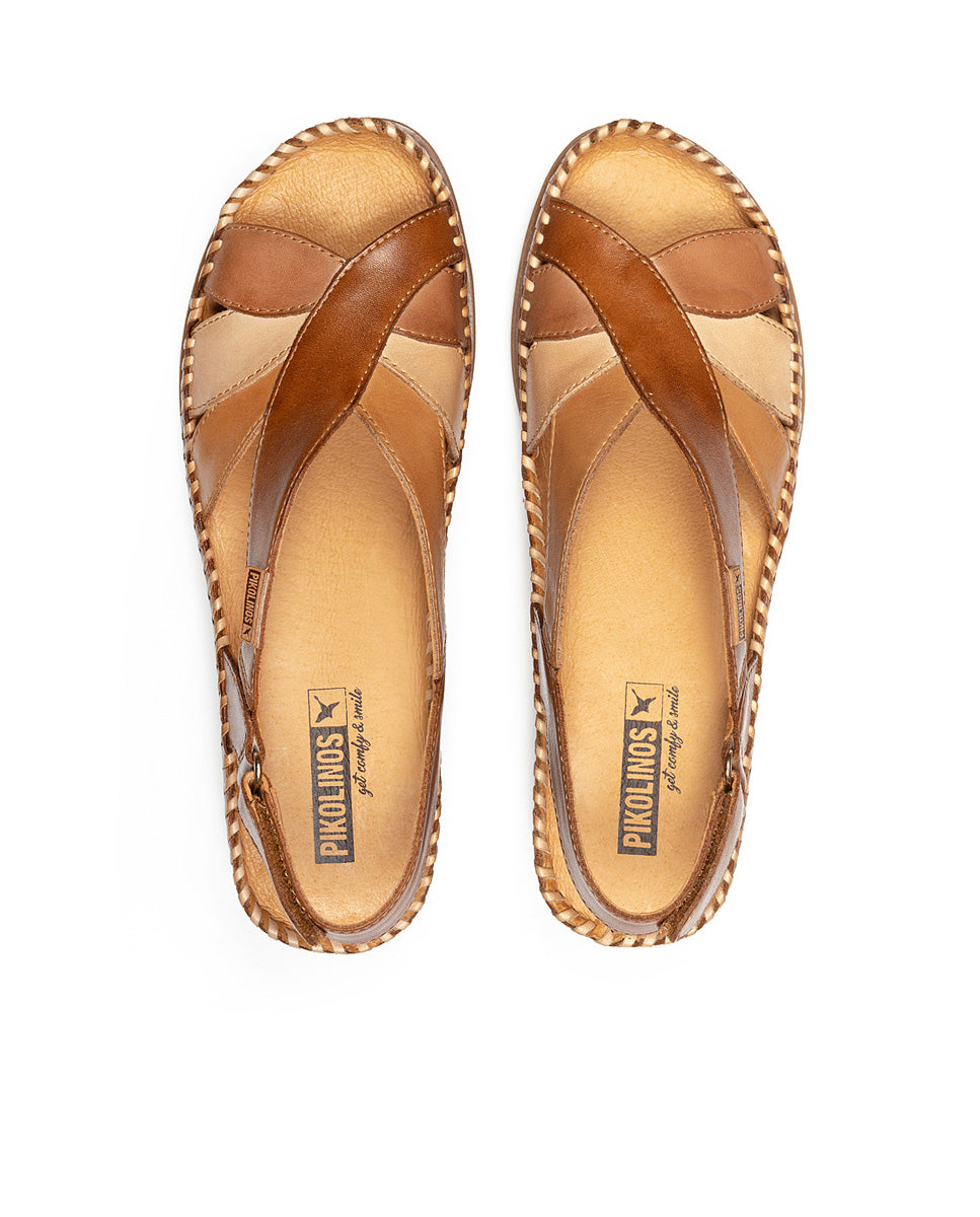 Pikolinos CADAQUES W8K-0657C2 Brandy Slingback Sandals with Peep Toe