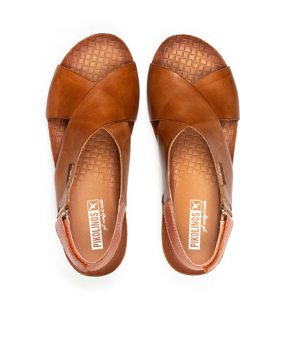 Pikolinos MAHON W9E-0912 Brandy Tan Sandals with Slingback Strap
